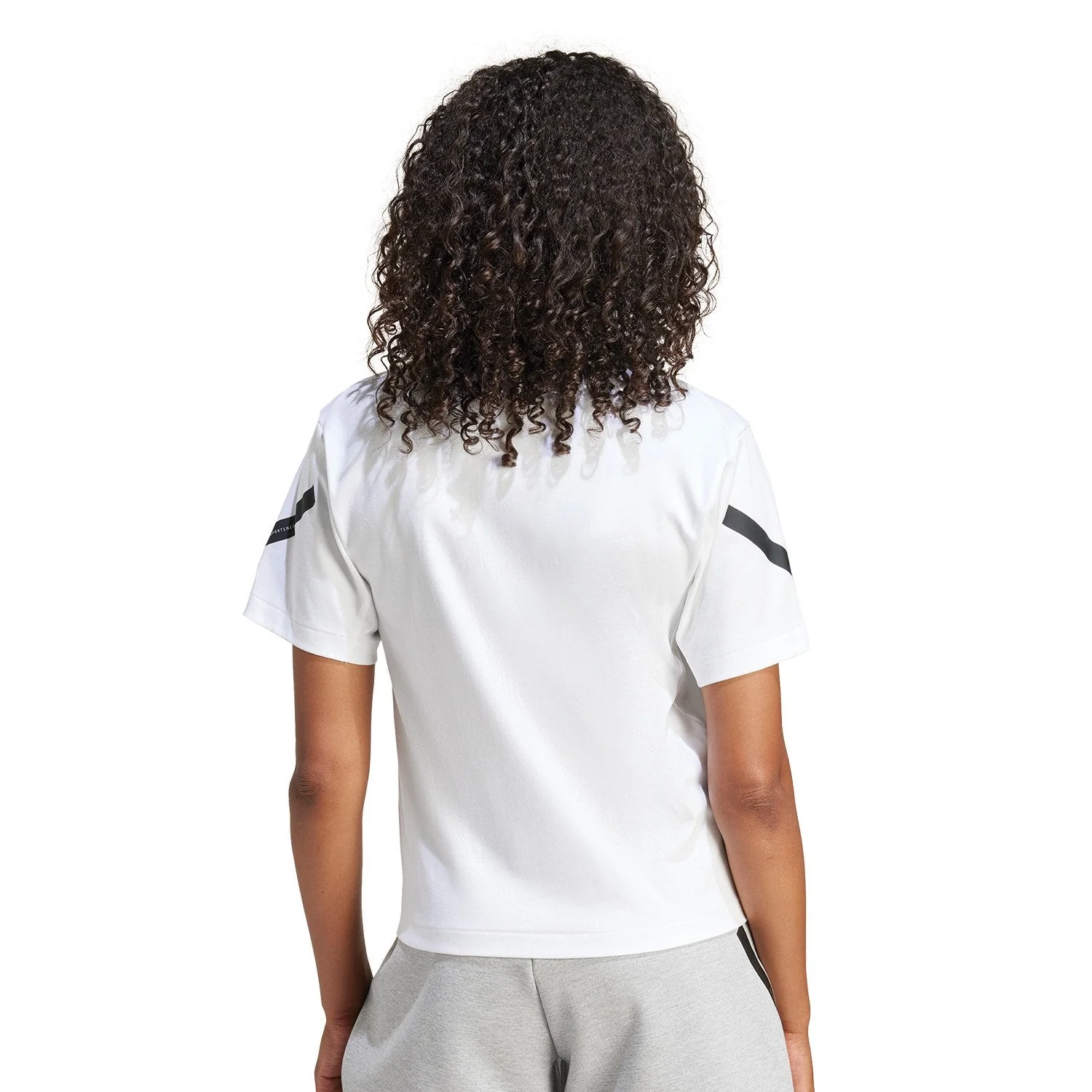 Womens adidas Real Urban T-Shirt White - Image 3