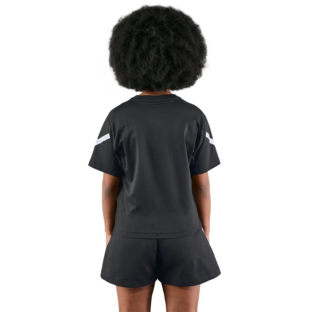 Womens adidas Real Urban T-Shirt Black - Image 3