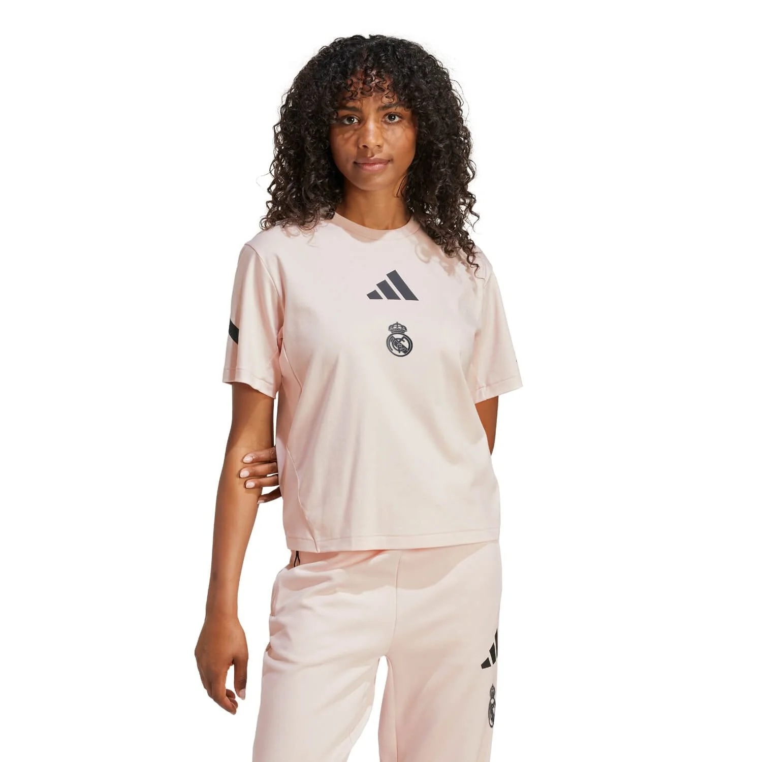 Womens adidas Real Urban T-Shirt Light Pink - Image 2