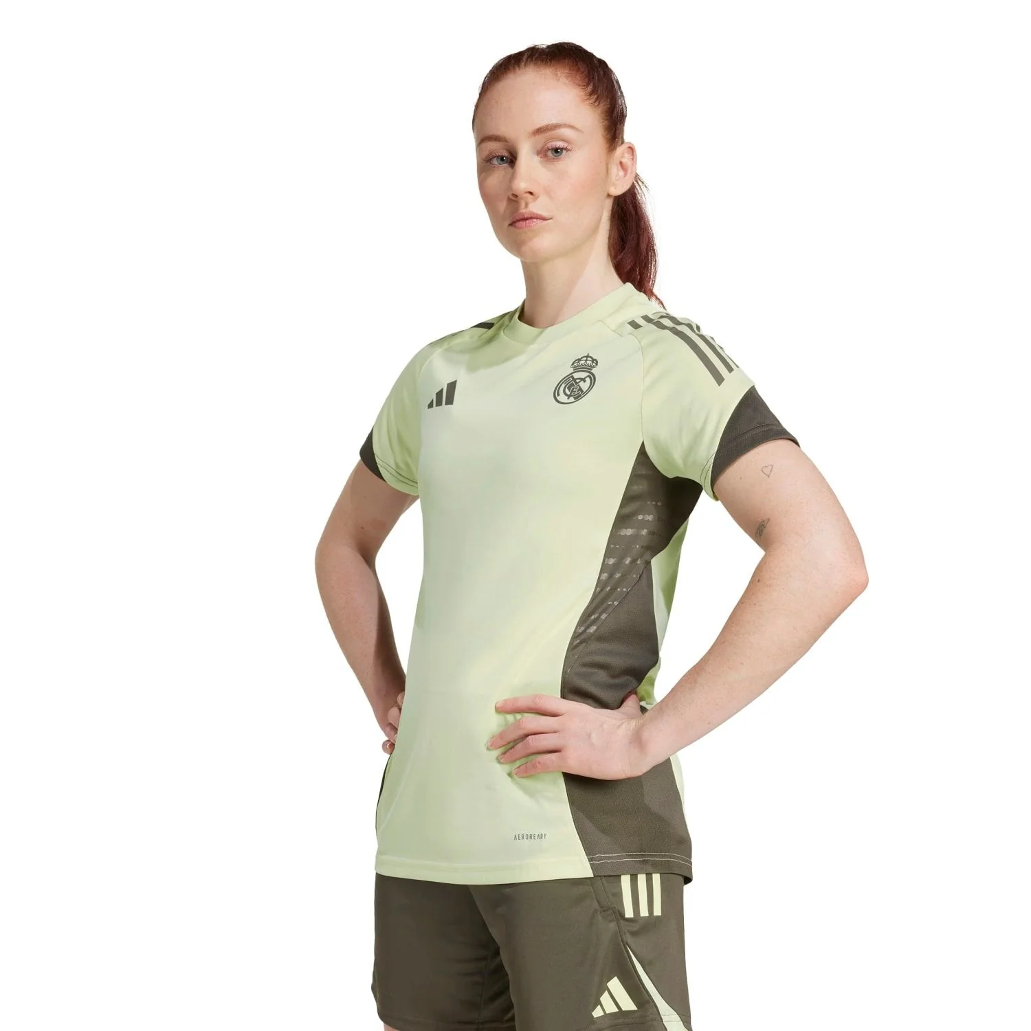 Womens adidas Training Shirt 25/26 Lime Green - Image 6