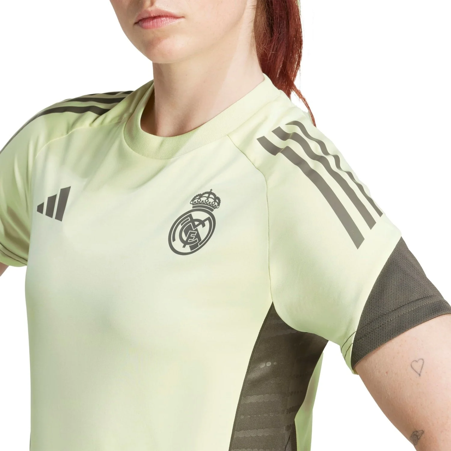 Womens adidas Training Shirt 25/26 Lime Green - Image 7