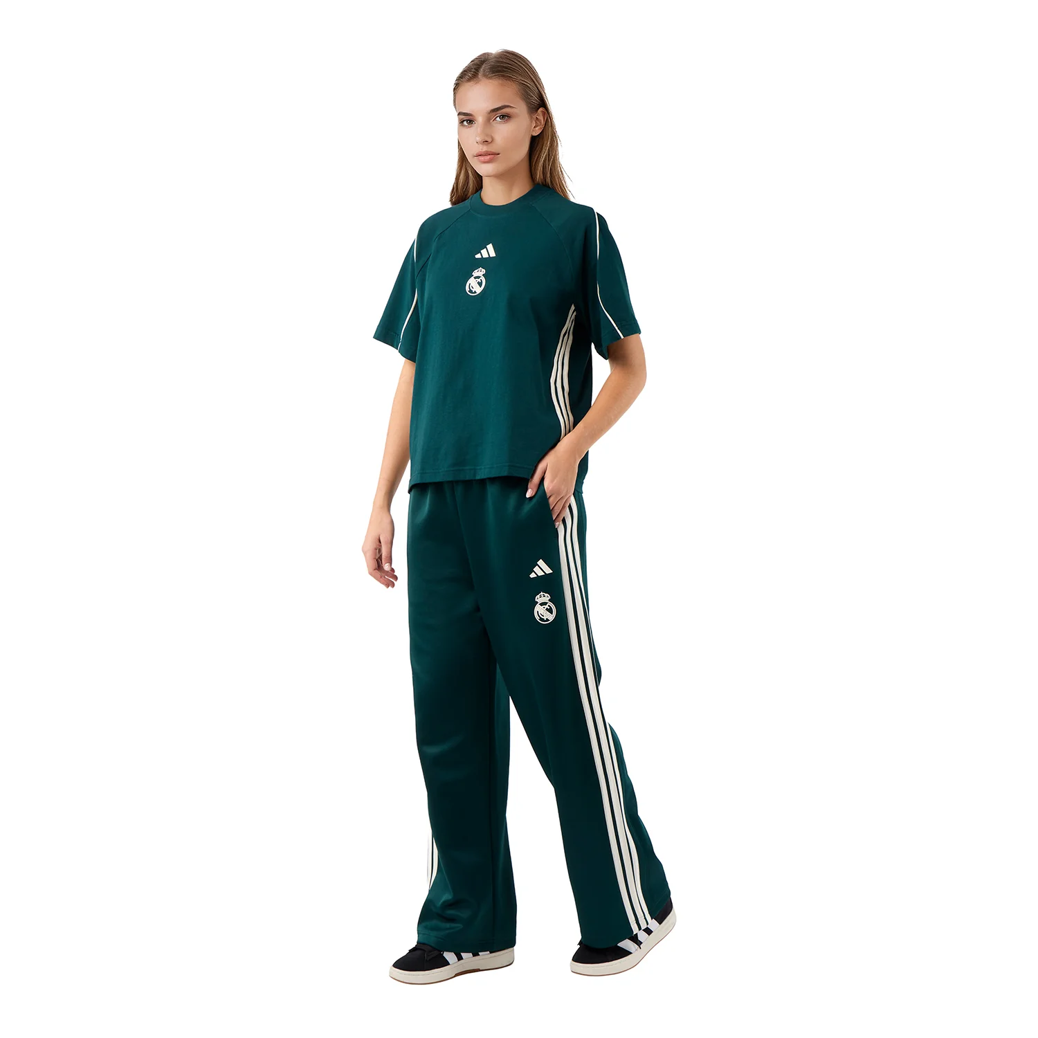 Womens adidas Stadium T-Shirt Green - Image 6