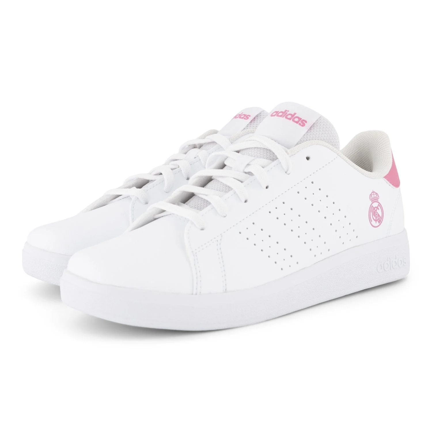 adidas Kids Advantage 2.0 Shoes White/Pink - Image 4