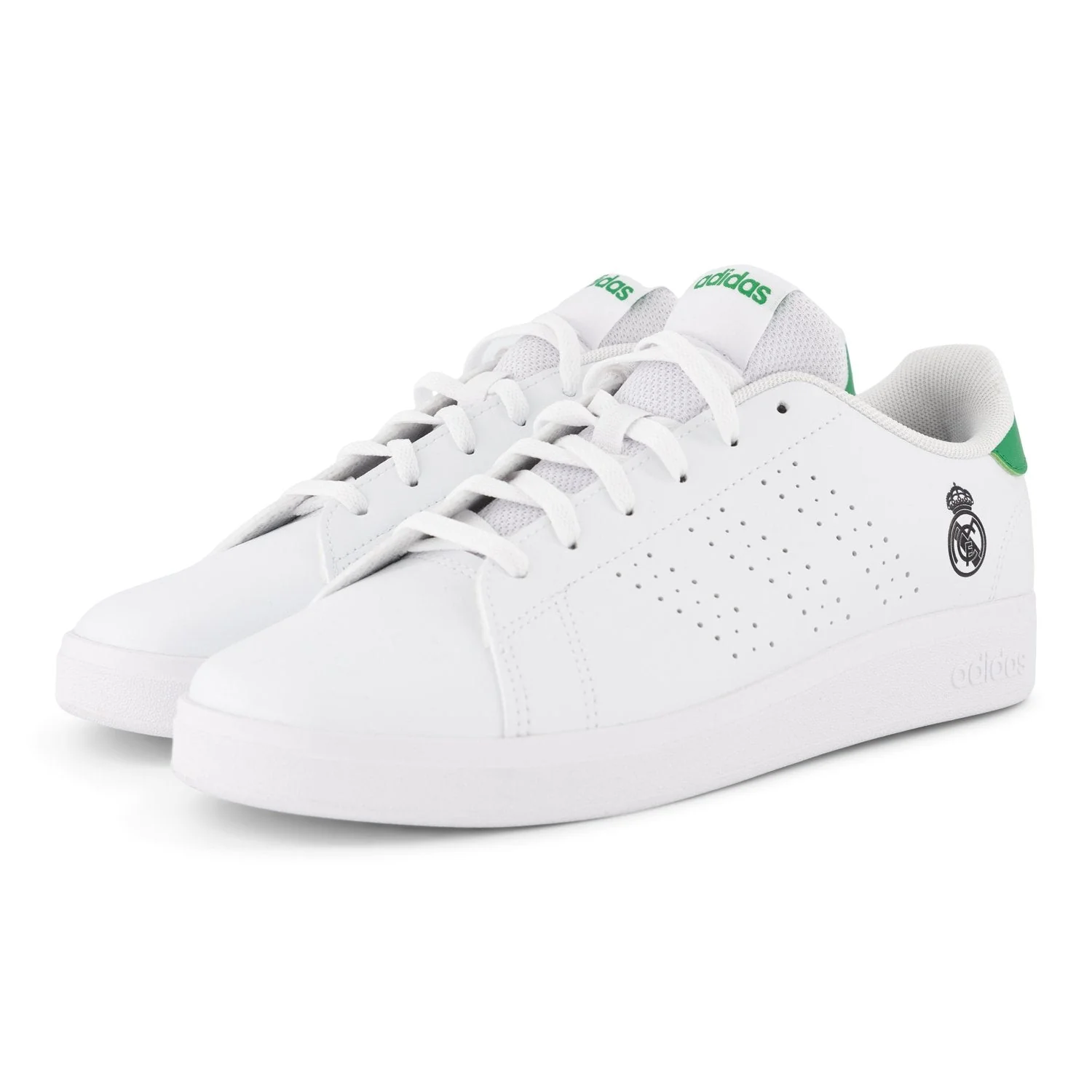 adidas Kids Advantage 2.0 Shoes White/Green - Image 3