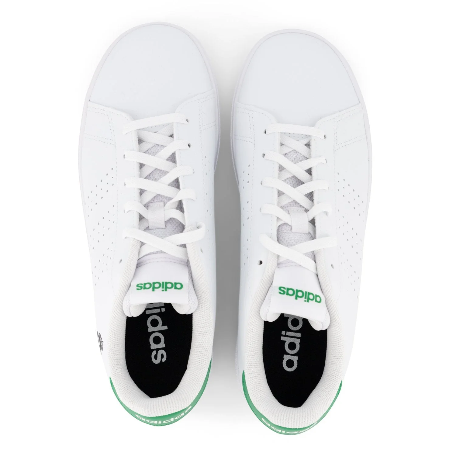 adidas Kids Advantage 2.0 Shoes White/Green - Image 5