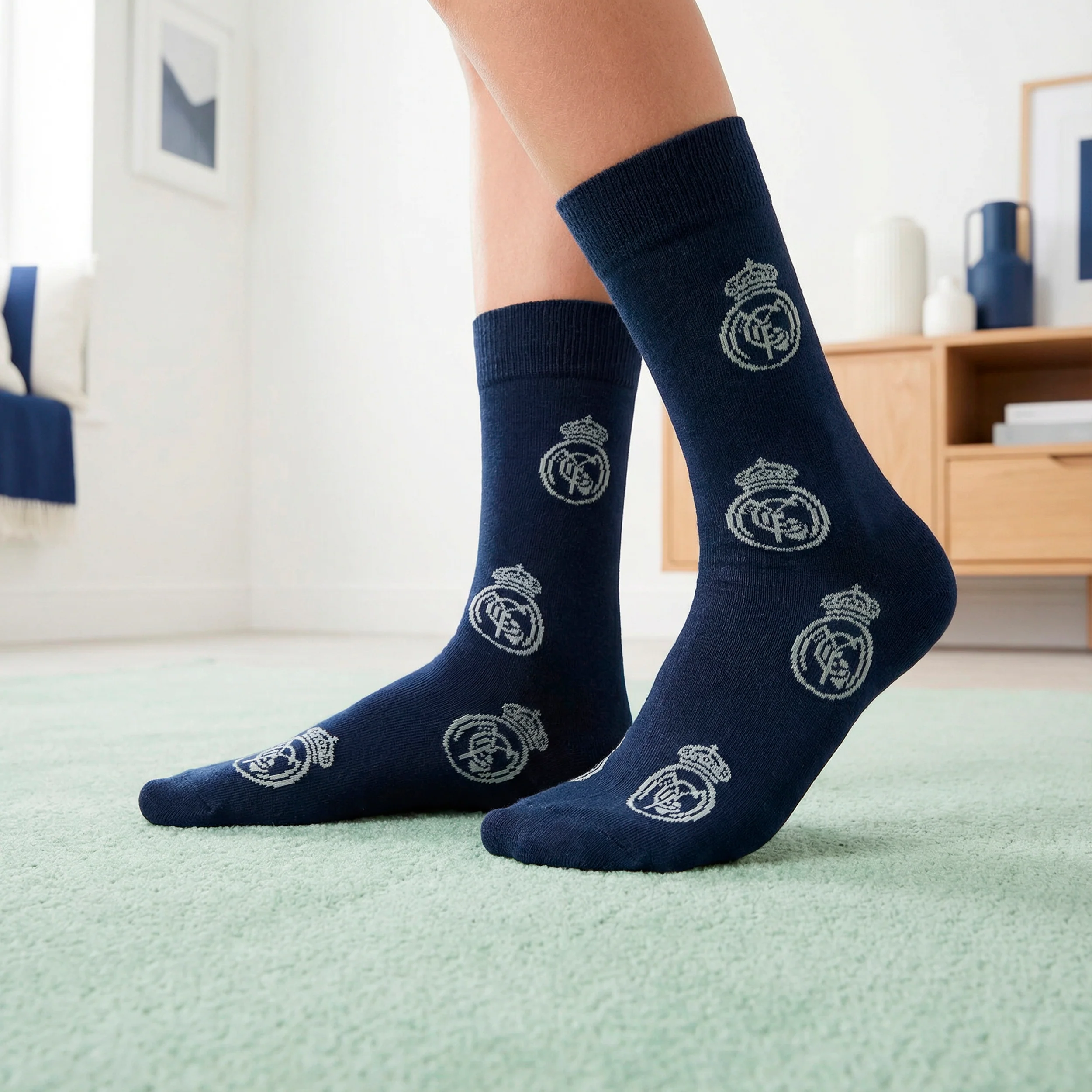 Long Navy Socks - Image 2