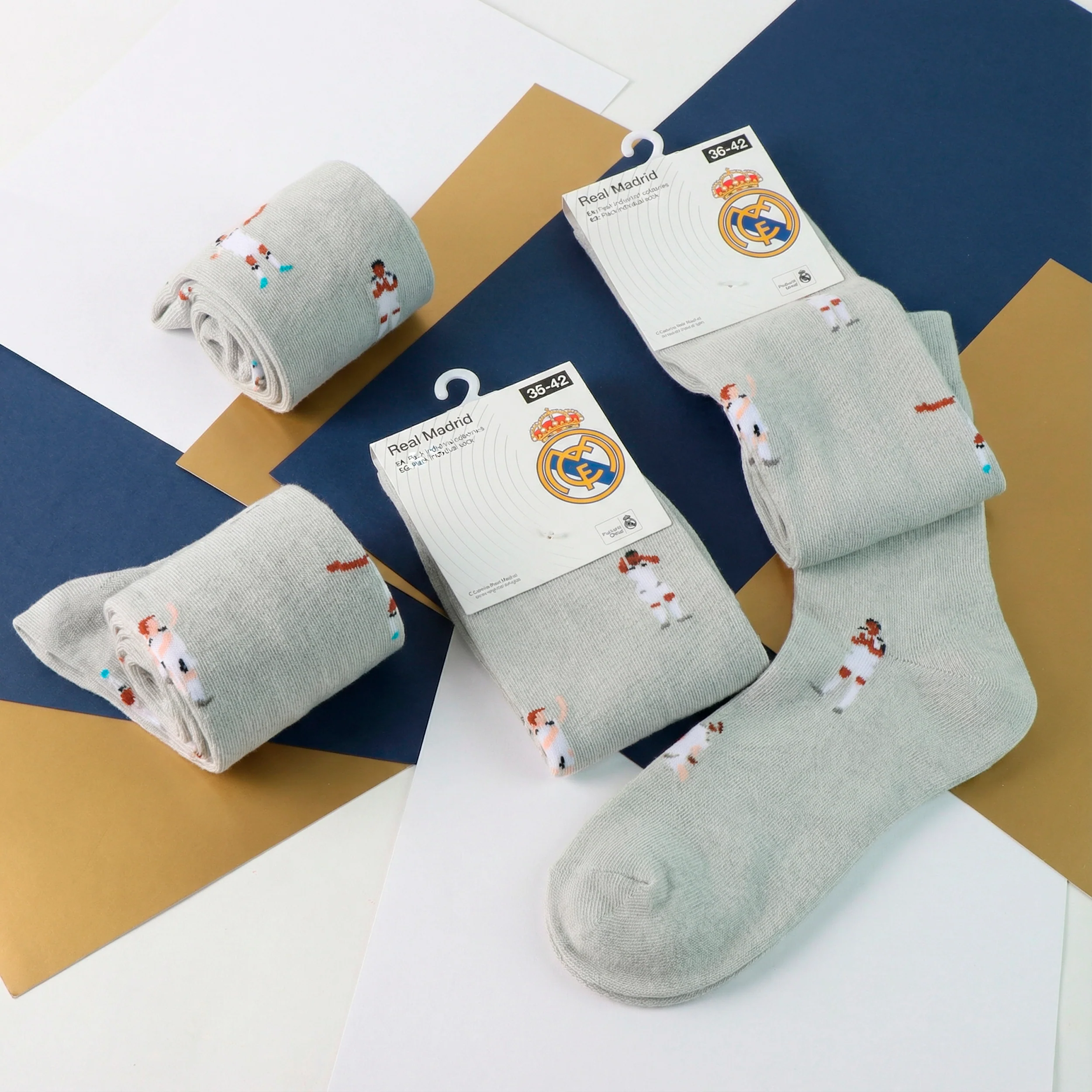 Long Player Grey Socks - Image 4