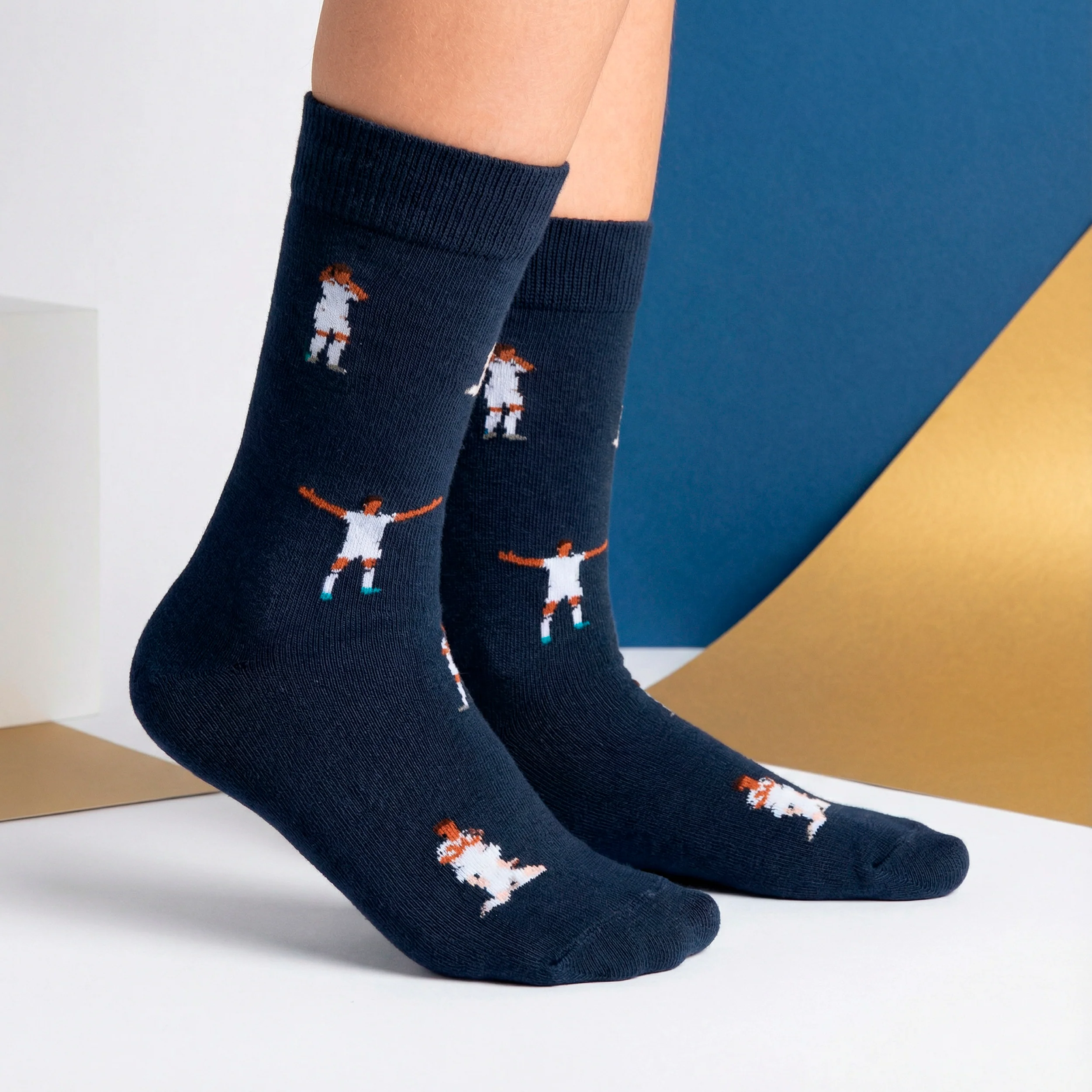 Long Player Navy Socks - Image 2
