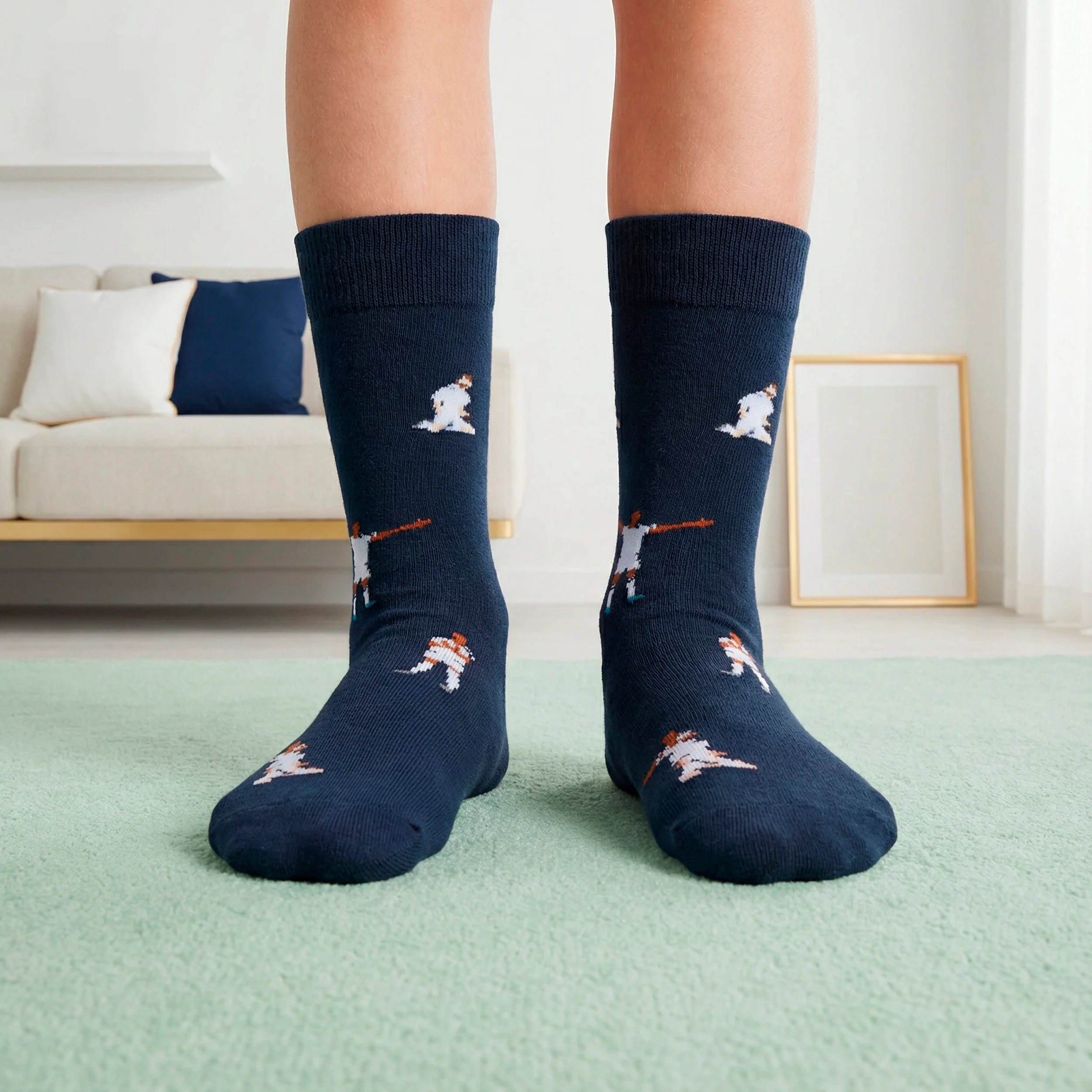 Long Player Navy Socks - Image 4