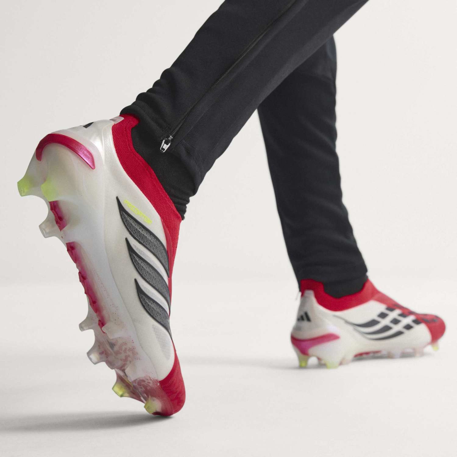 Mens adidas Predator Elite Laceless Football Boots Red - Image 10