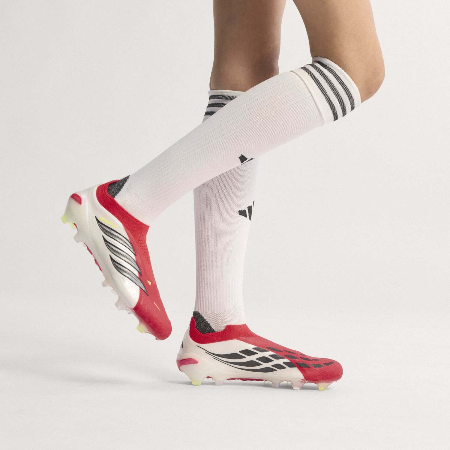 Mens adidas Predator Elite Laceless Football Boots Red - Image 5