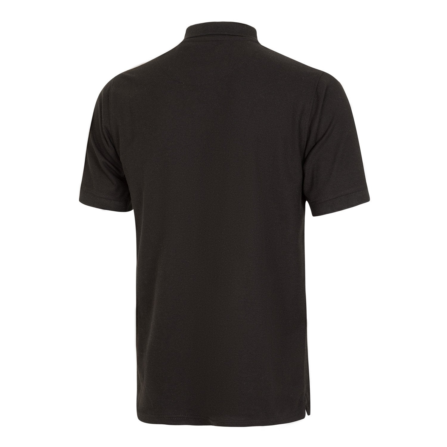 Mens Essentials Color Crest Polo Black - Image 3