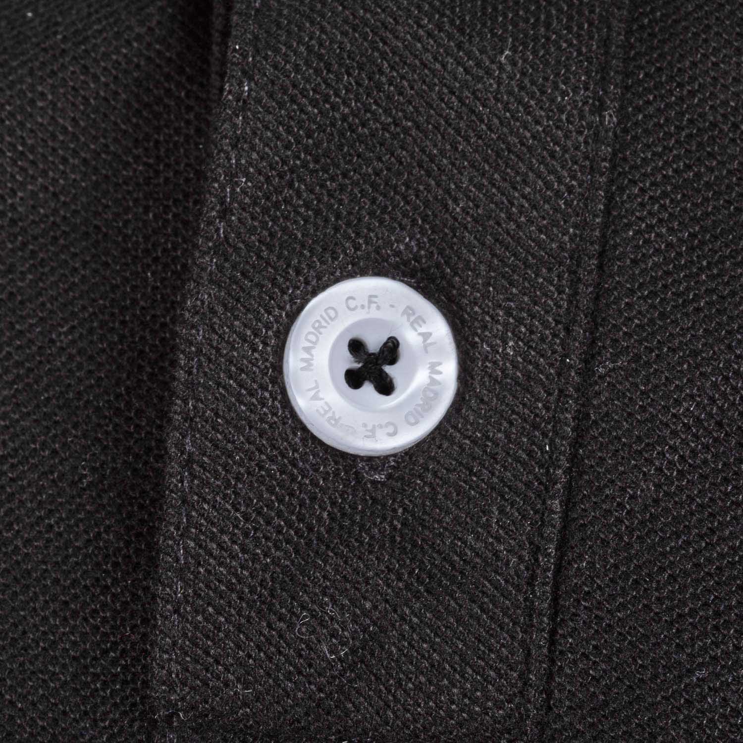Mens Essentials Color Crest Polo Black - Image 4