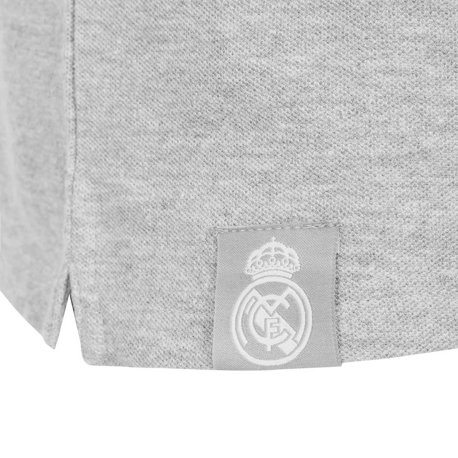 Mens Essentials Monocolor Crest Polo Light Grey - Image 2