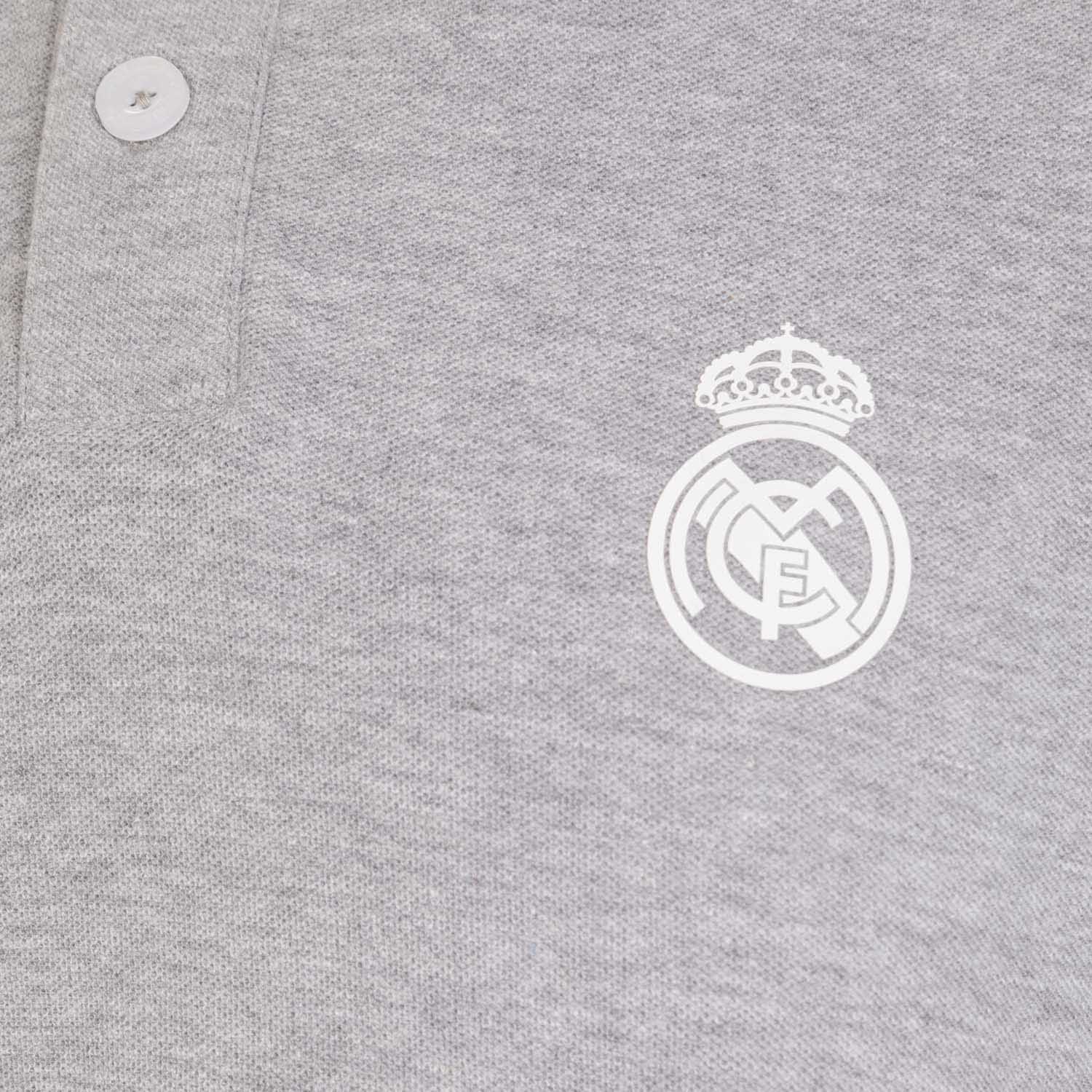 Mens Essentials Monocolor Crest Polo Light Grey - Image 4