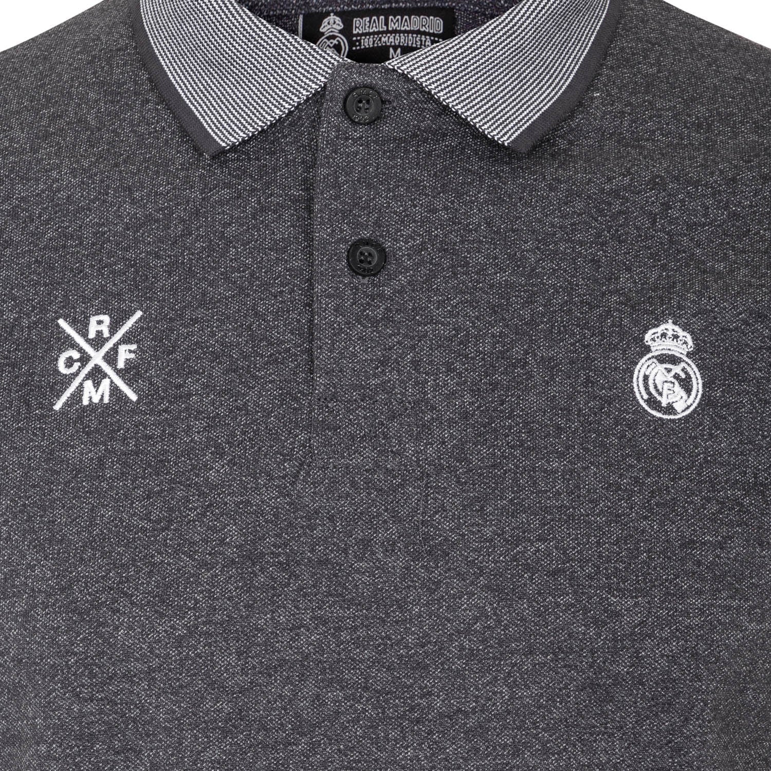 Mens Small Crest Polo Blended Grey - Image 2