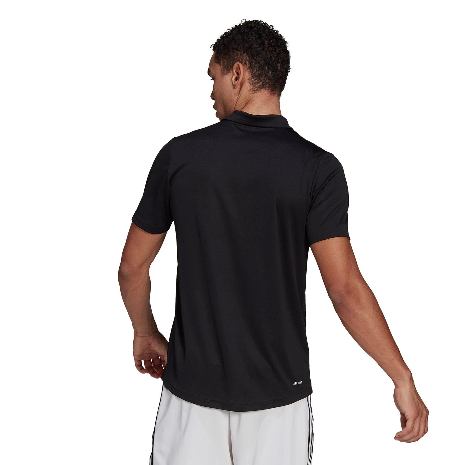 Mens adidas Training TTS Polo Black - Image 4