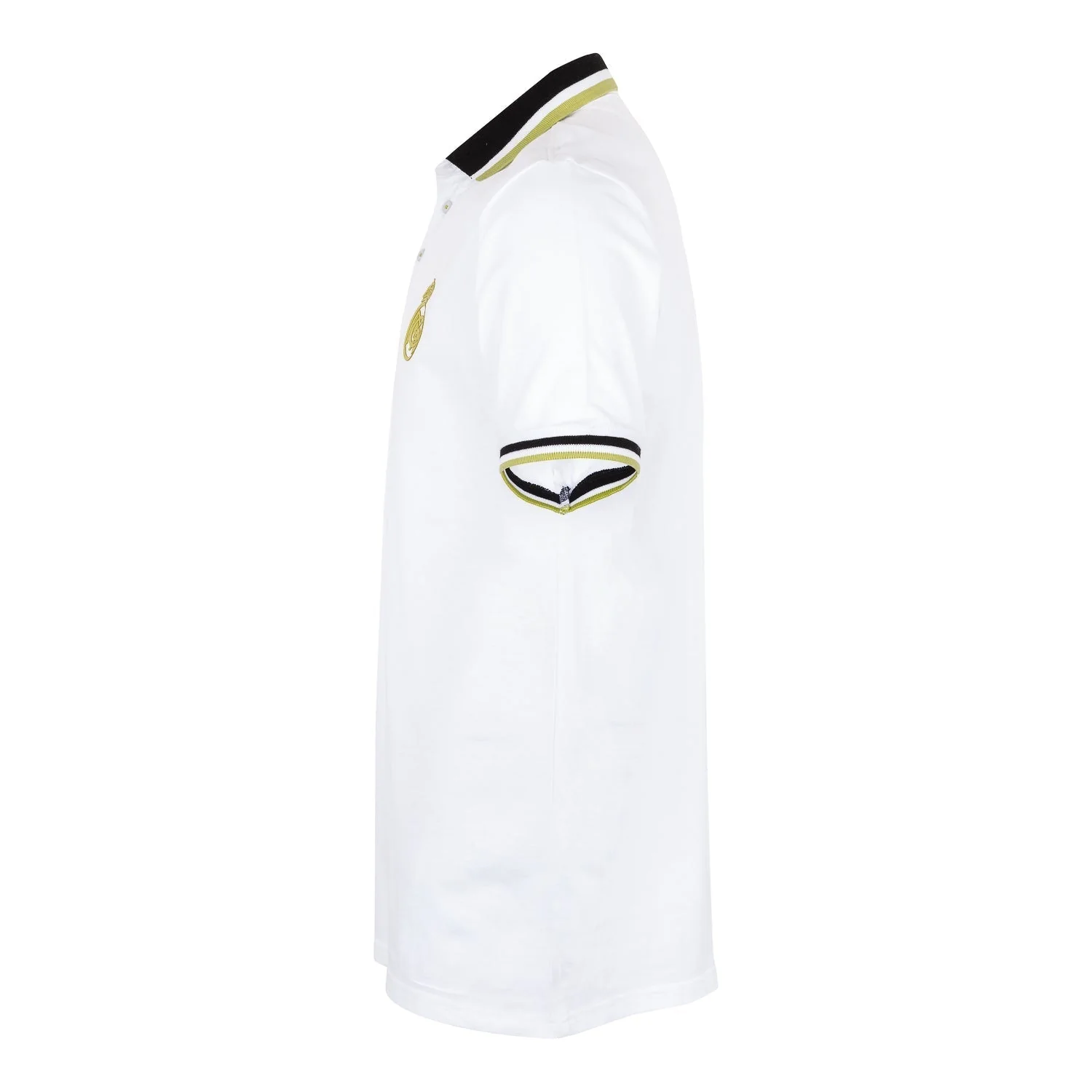 Mens Pique Polo White/Lime - Image 3