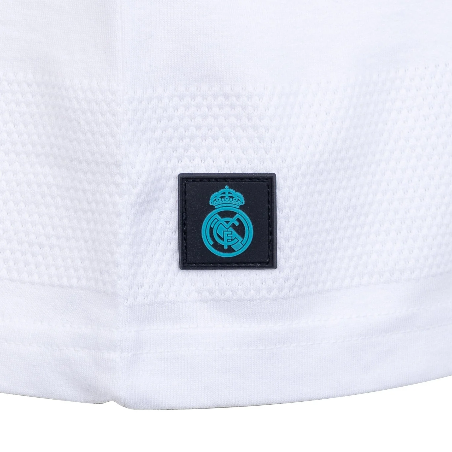 Madrid Sky Mens Textured Stripe Polo White - Image 2