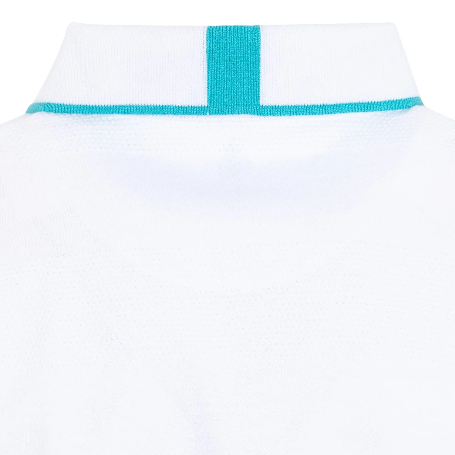 Madrid Sky Mens Textured Stripe Polo White - Image 3