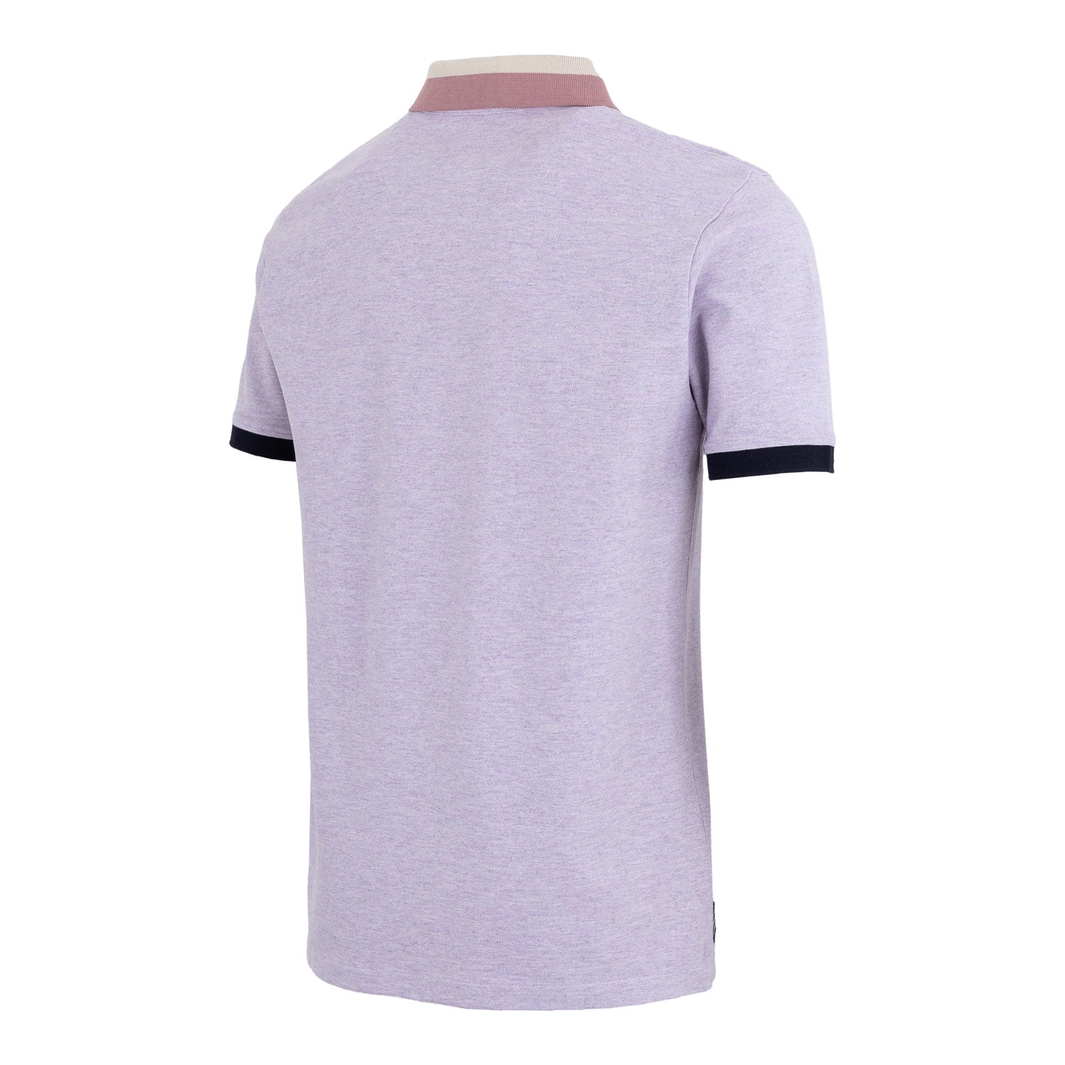 Sakura Mens Block Tipped Collar Polo Purple - Image 3