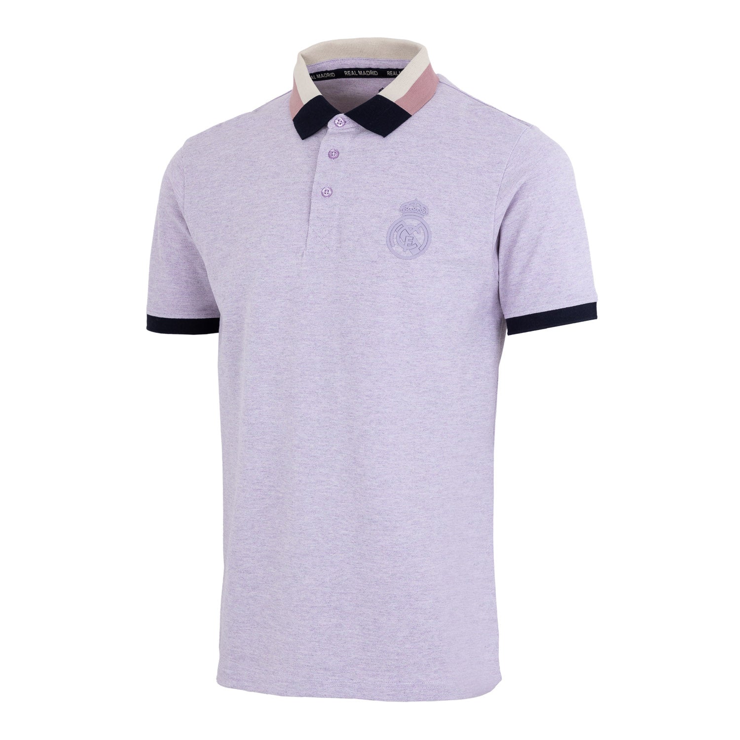 Sakura Mens Block Tipped Collar Polo Purple - Image 4