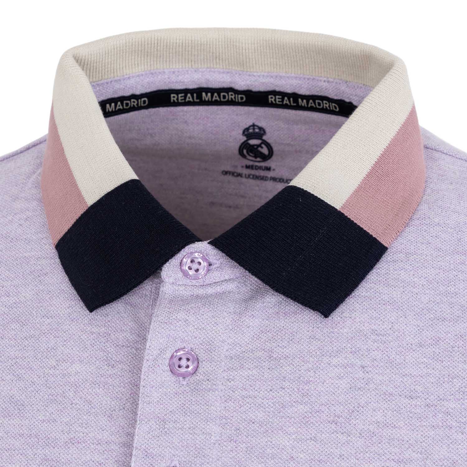 Sakura Mens Block Tipped Collar Polo Purple - Image 5