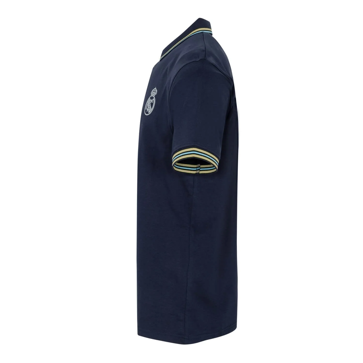 Bernabéu Neon Lights Mens Tipped Polo Shirt Navy - Image 5