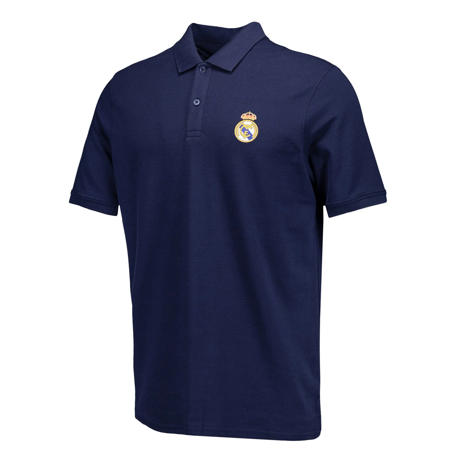 Mens ECO Essentials Real Madrid Color Crest Polo Navy - Image 4