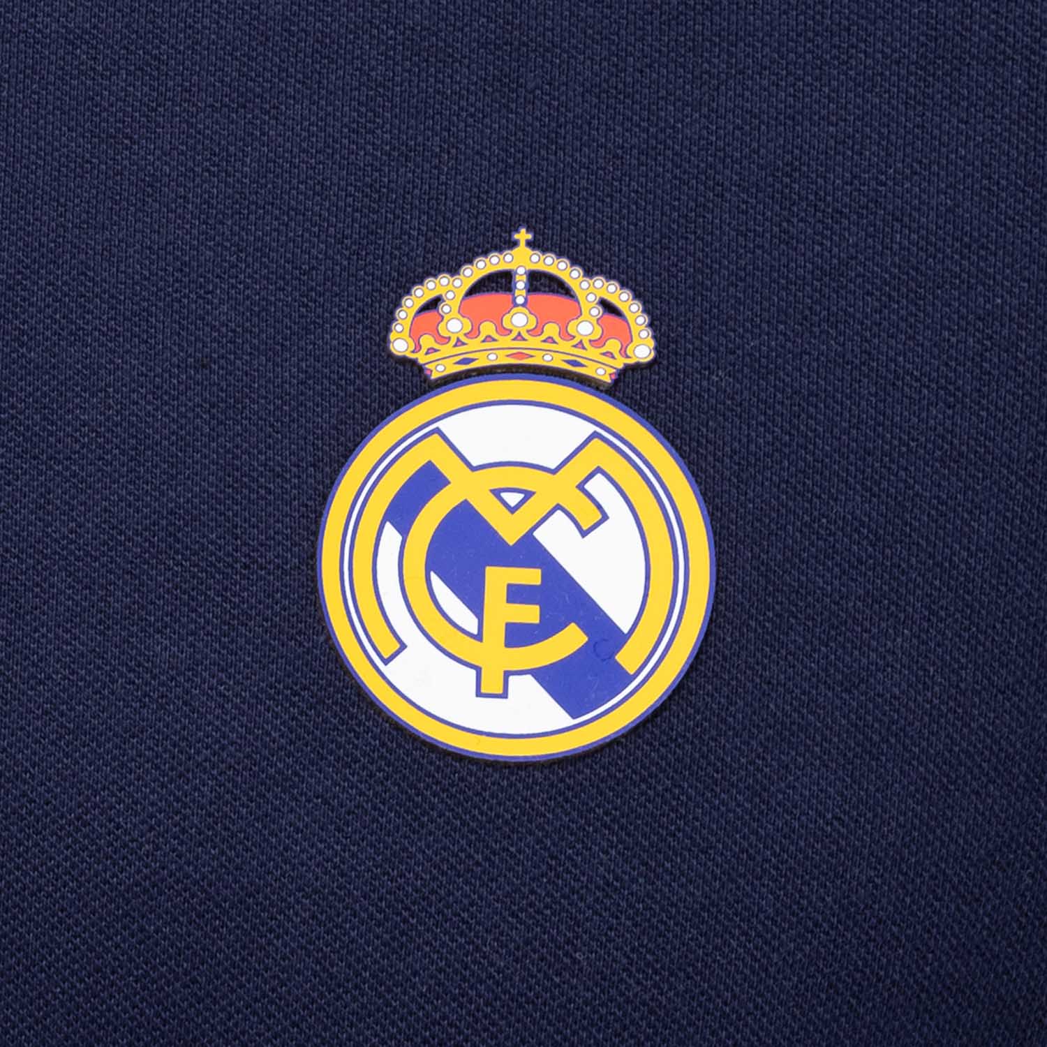 Mens ECO Essentials Real Madrid Color Crest Polo Navy - Image 5