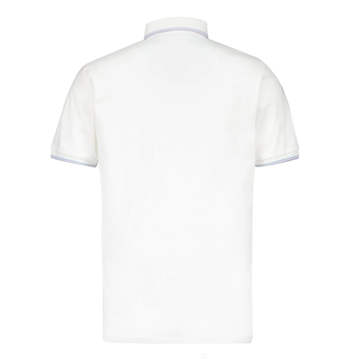 Mens Pastel Stripe Polo Shirt White Real Madrid - Image 4