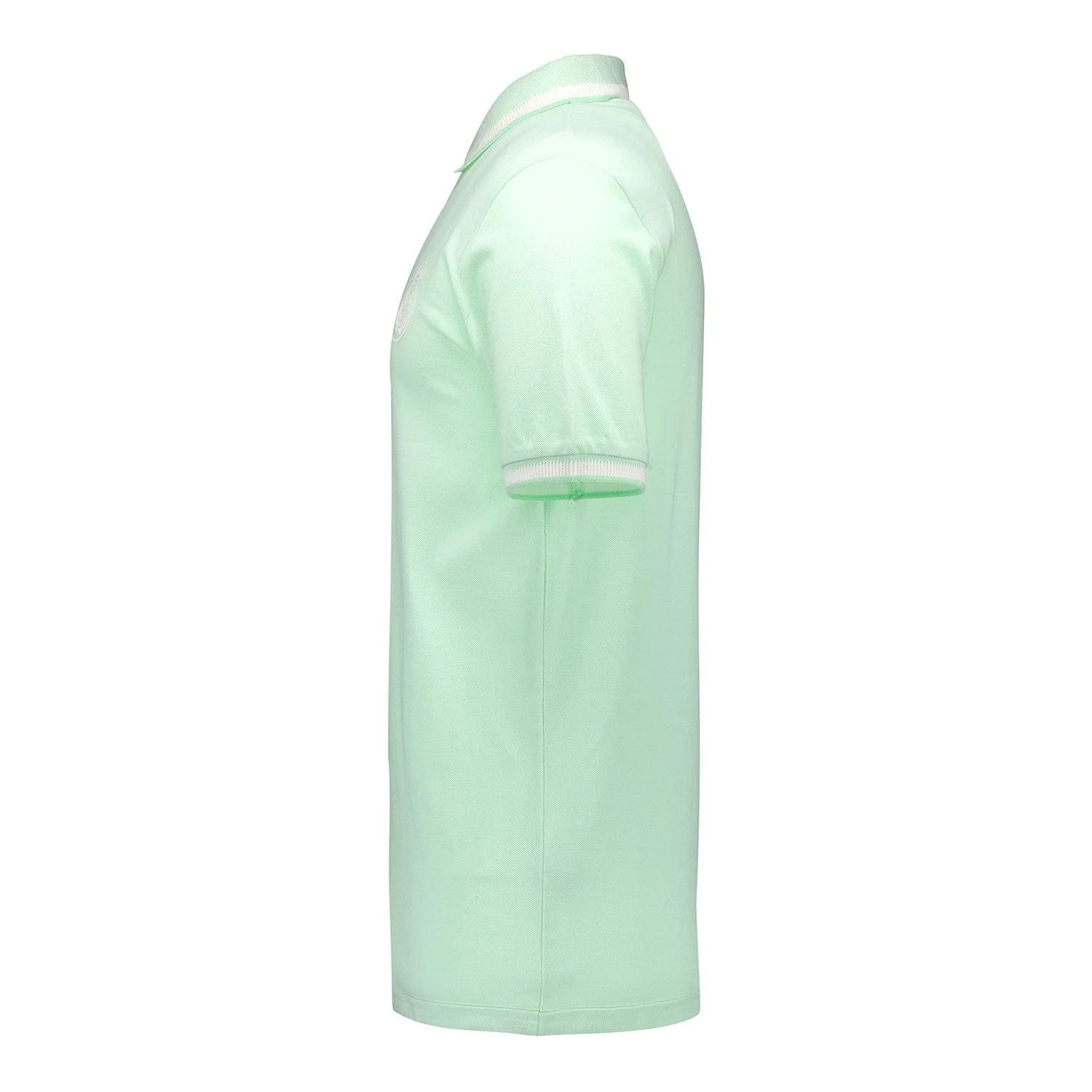 Mens Pastel Two Tone Pique Polo Shirt Green Real Madrid - Image 3