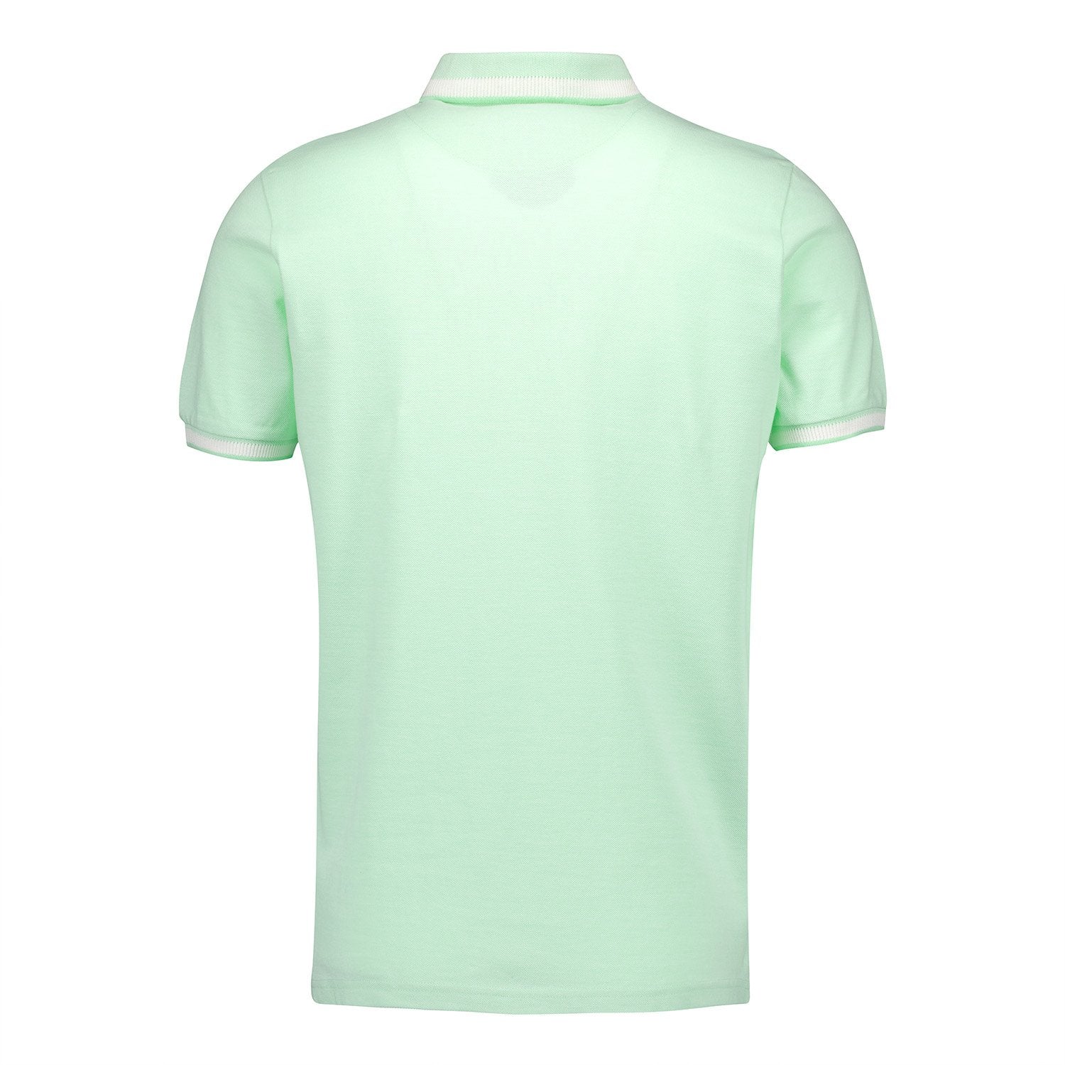 Mens Pastel Two Tone Pique Polo Shirt Green Real Madrid - Image 4