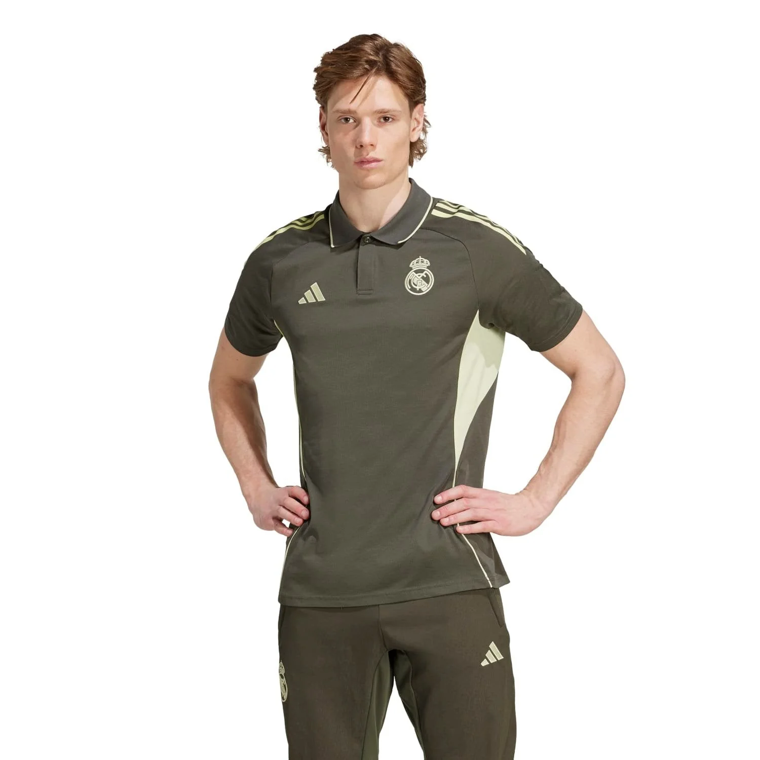Mens adidas Training Polo 25/26 Dark Olive - Image 6