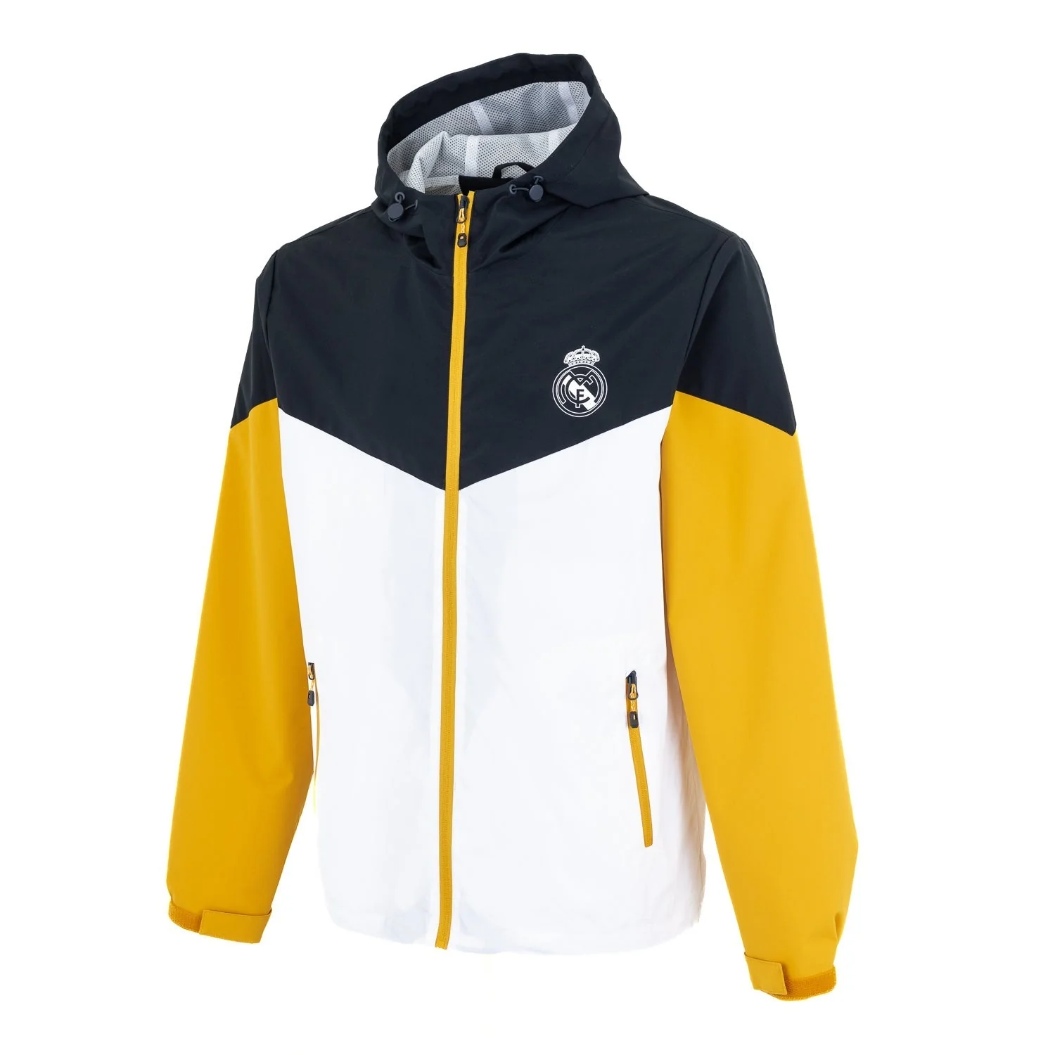 Mens Outerwear Color Block Windbreaker White - Image 4