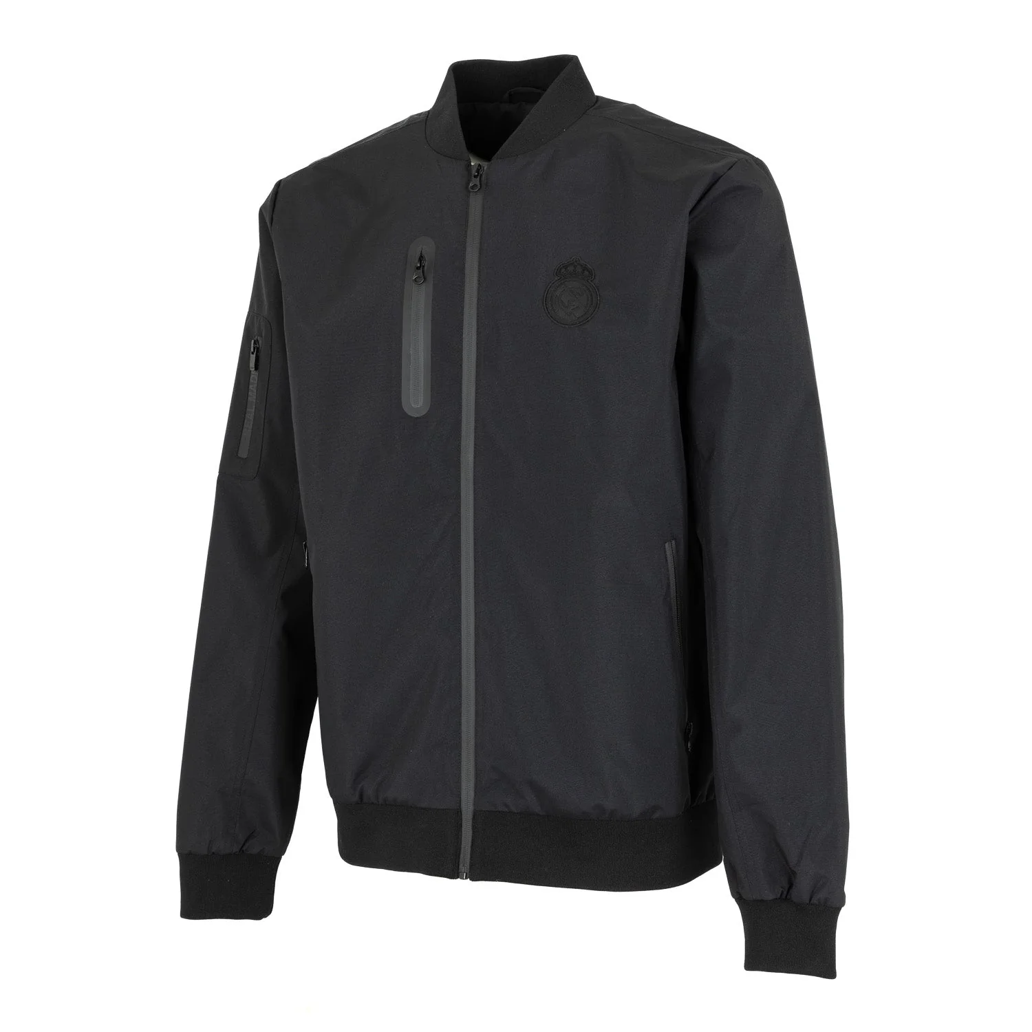 Mens Outerwear Light Bomber Jacket Monocolor Black - Image 3