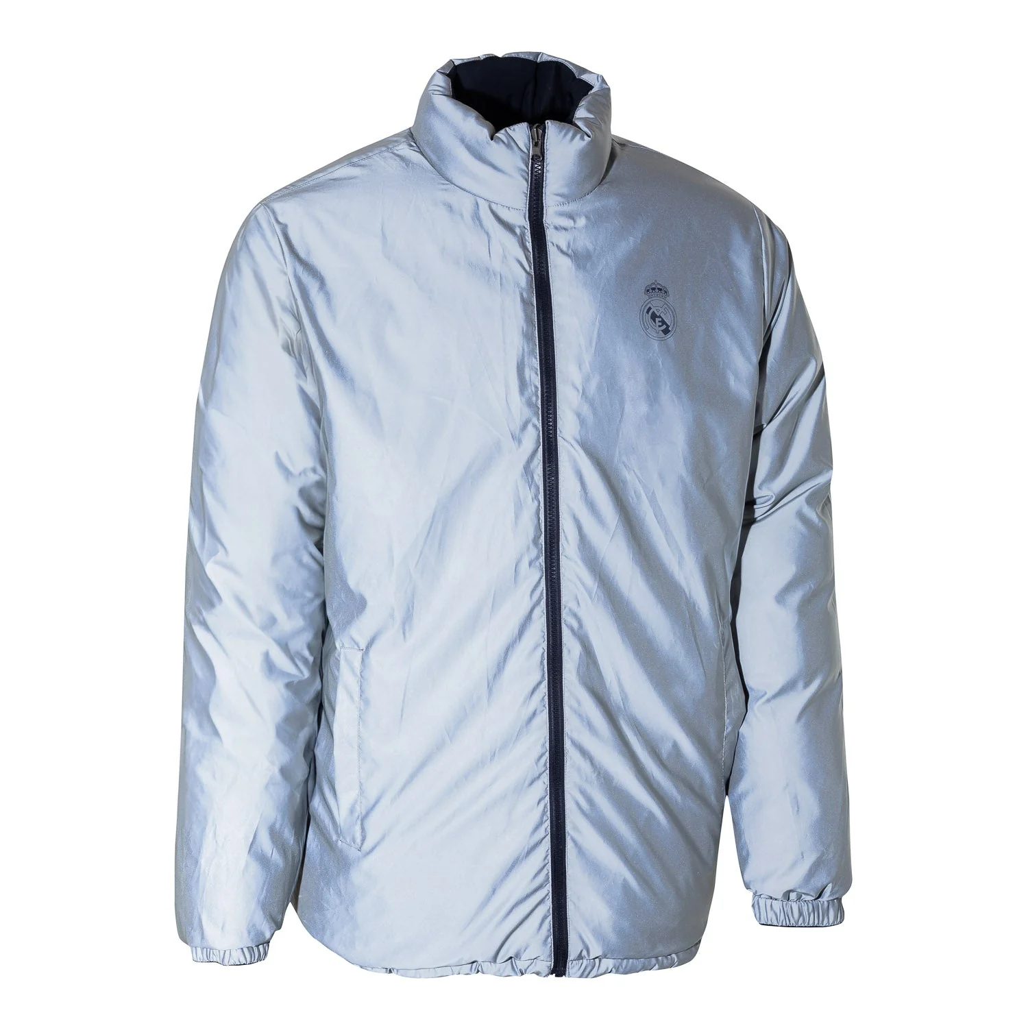 Mens Outerwear Reversible Reflective Puffer Jacket Navy - Image 6