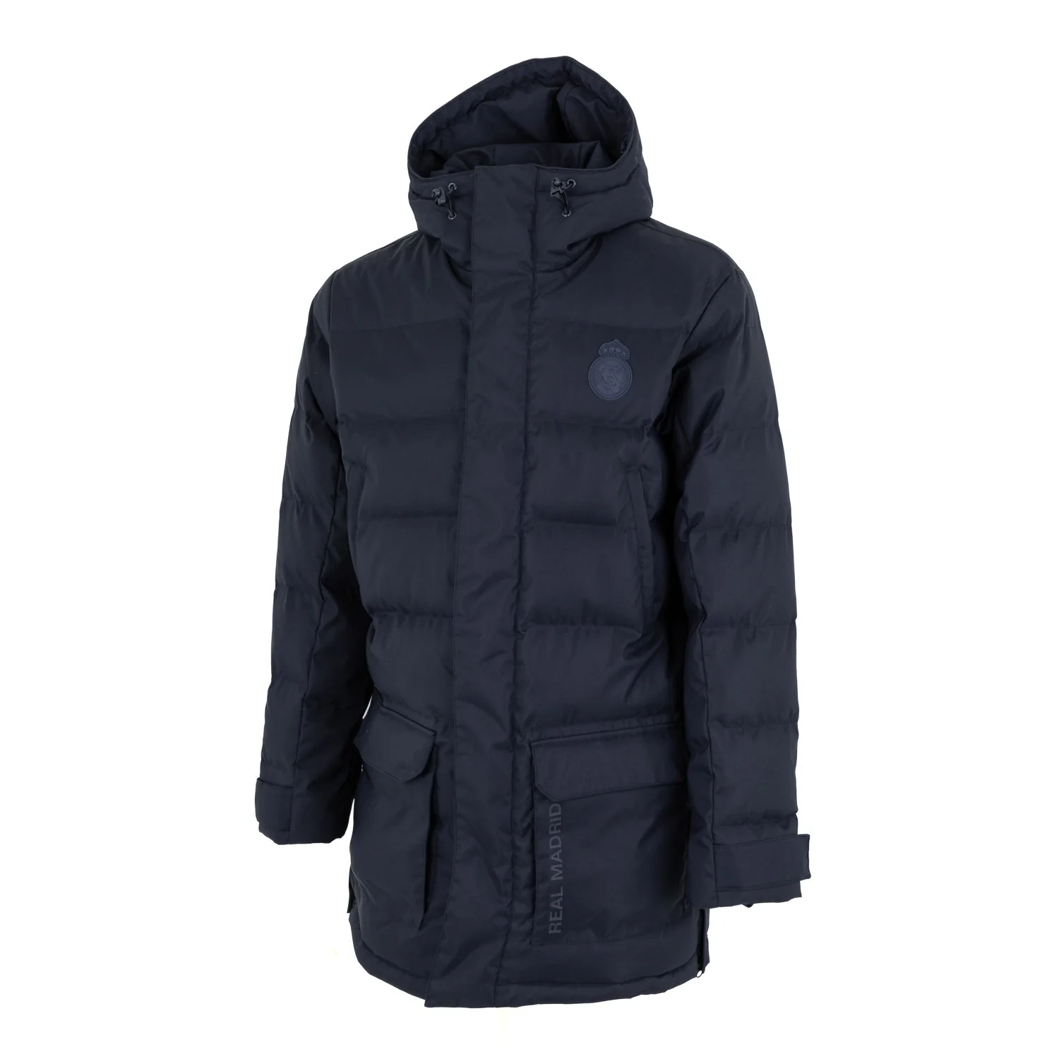 Mens Outerwear Long Padded Parka Coat Navy - Image 3