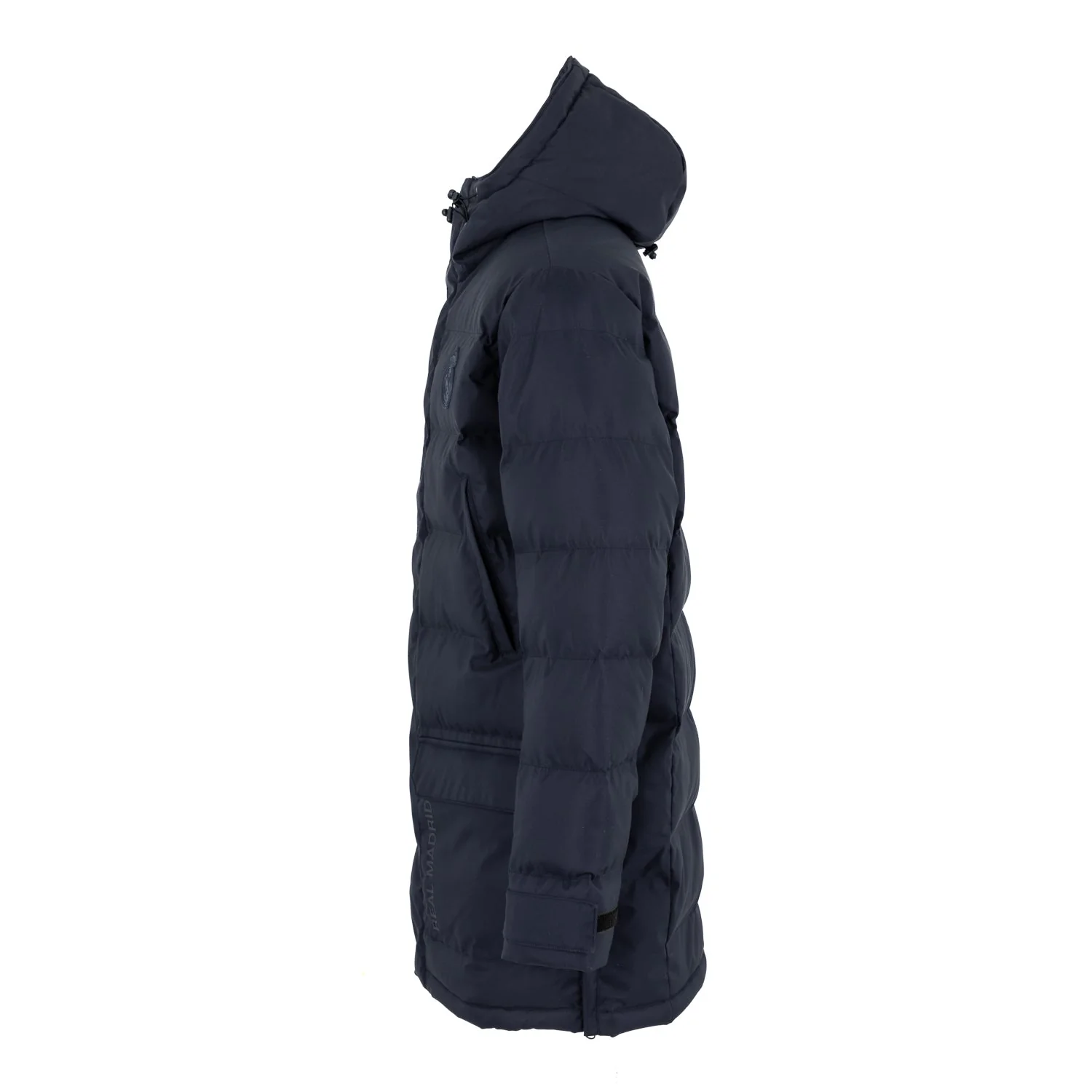 Mens Outerwear Long Padded Parka Coat Navy - Image 4