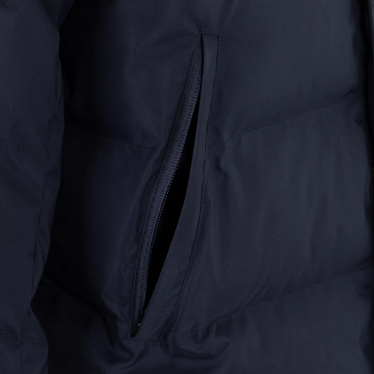 Mens Outerwear Long Padded Parka Coat Navy - Image 6