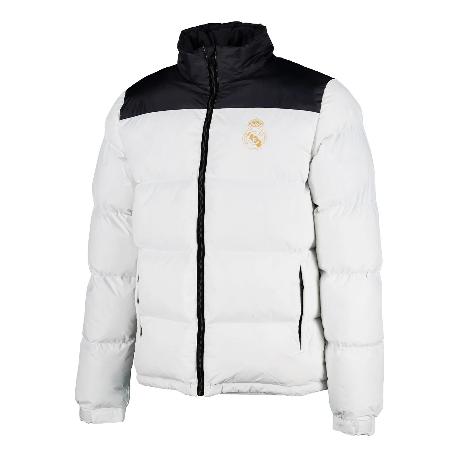 Mens Outerwear Color Block Puffer Jacket Anorak White - Image 4