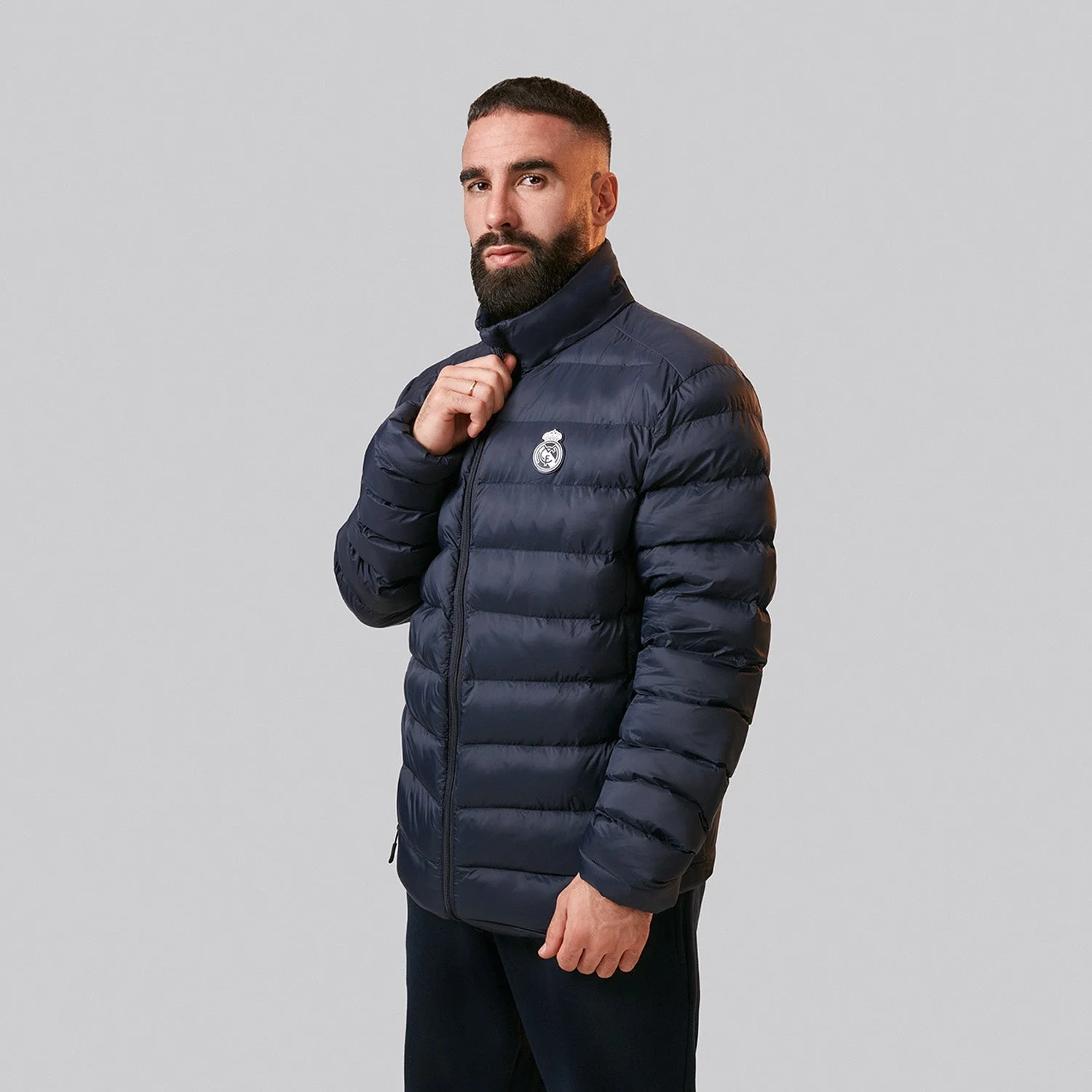 Mens Outerwear Lightweight Puffer Jacket Navy - Image 3