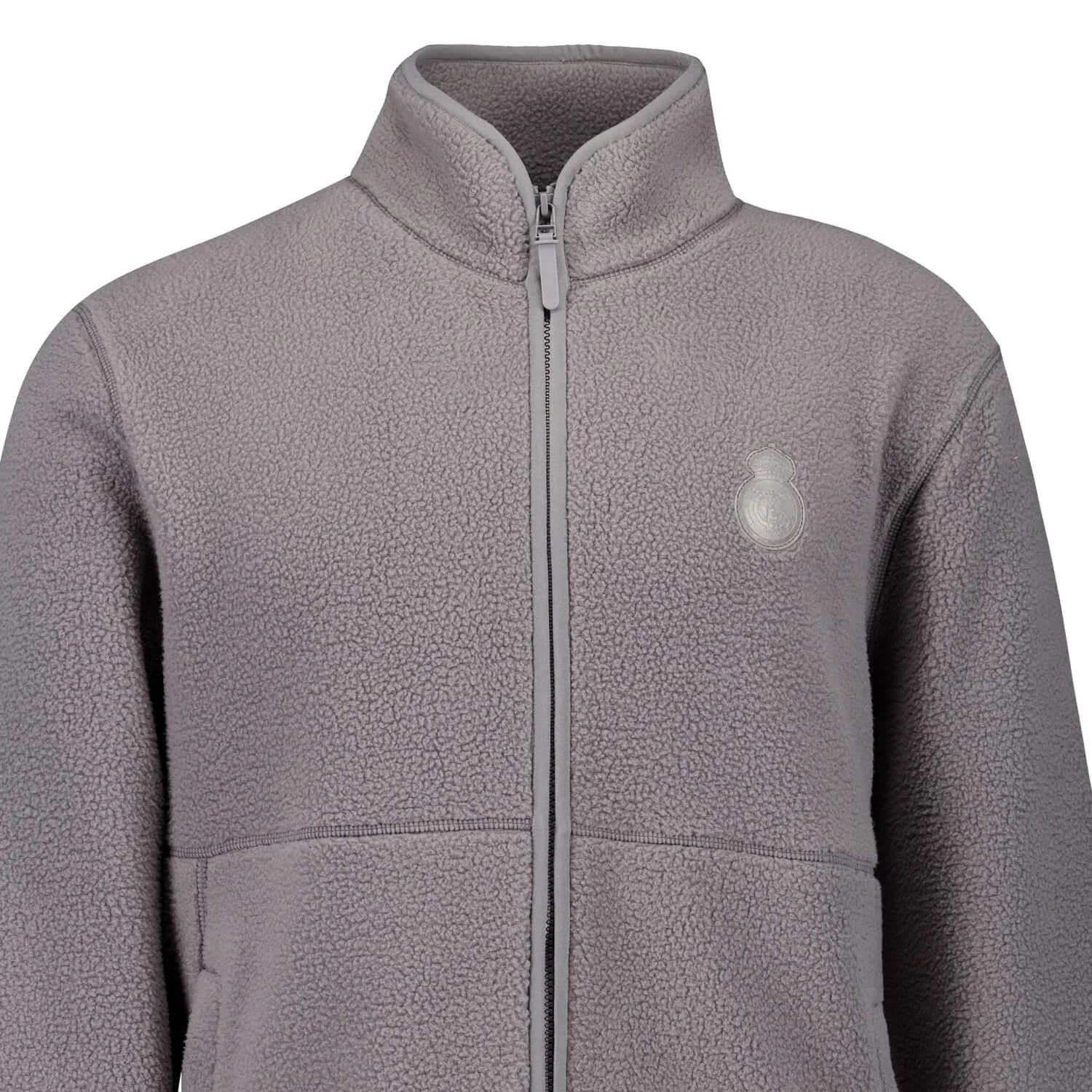 Mens Outerwear Sherpa Jacket Grey Real Madrid - Image 4