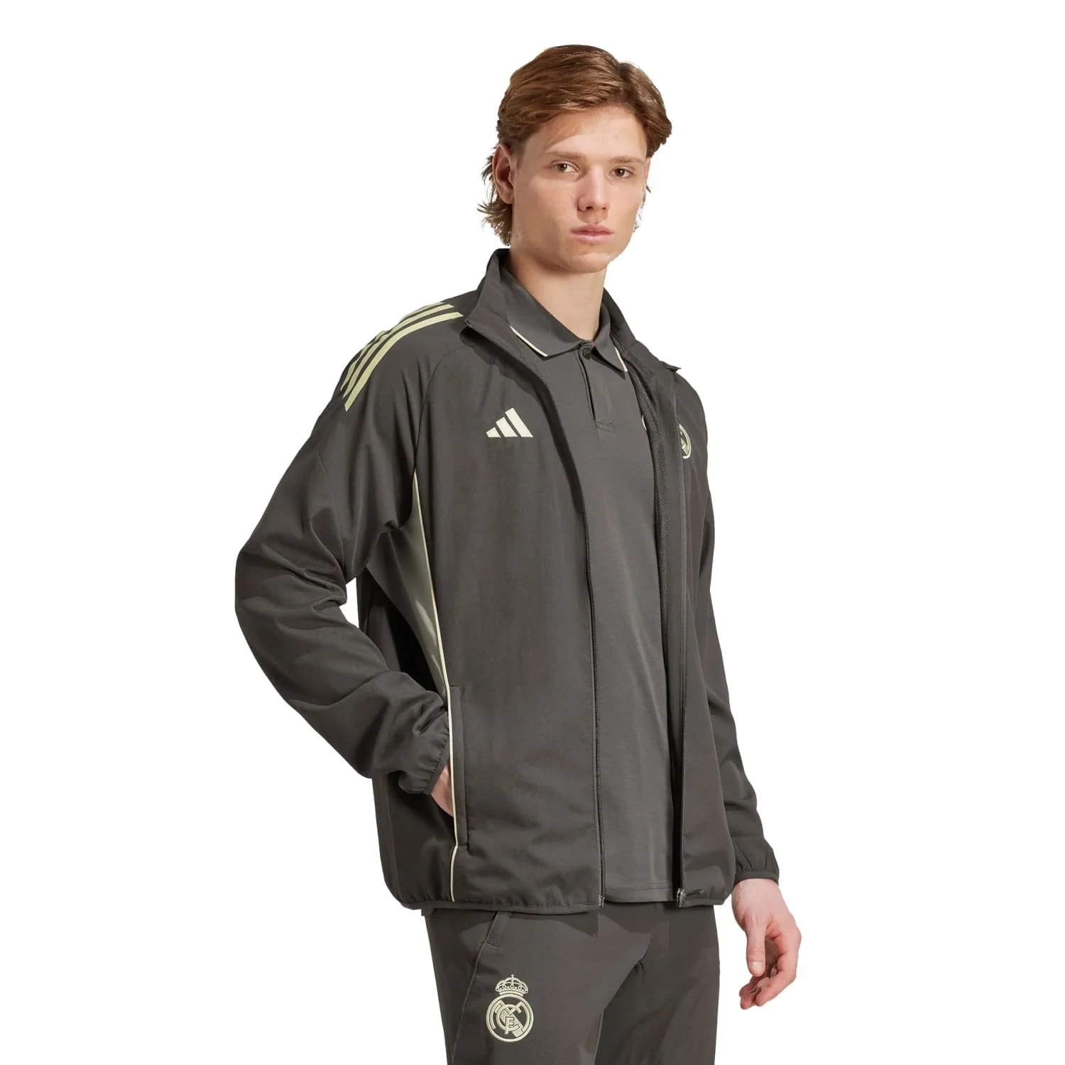Mens adidas Training Tracksuit Jacket 25/26 Dark Olive - Image 6