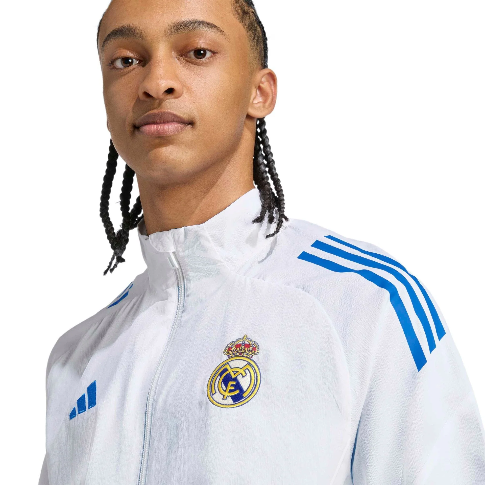 Mens adidas UCL Training Tracksuit Jacket 25/26 White - Image 3