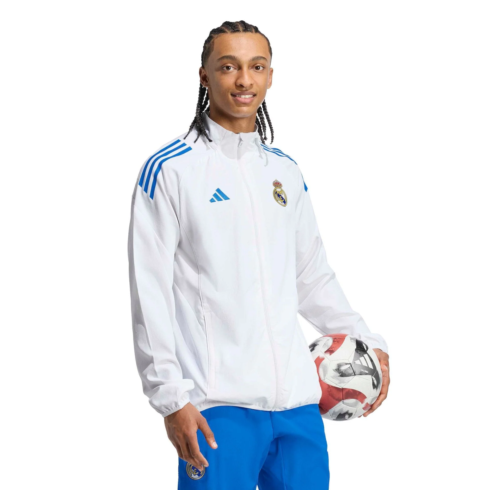 Mens adidas UCL Training Tracksuit Jacket 25/26 White - Image 4