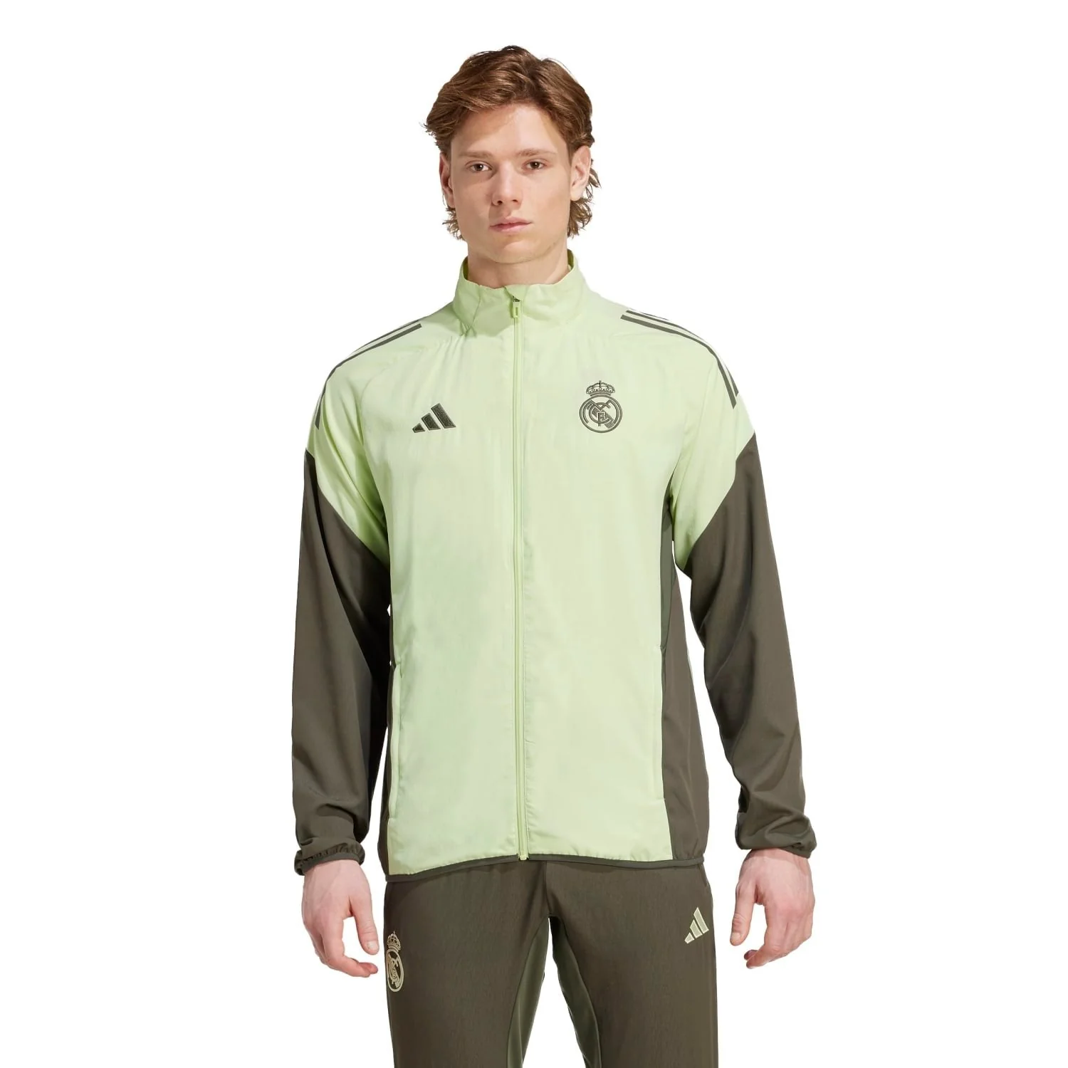 Mens adidas Training Tracksuit Jacket 25/26 Lime Green - Image 3