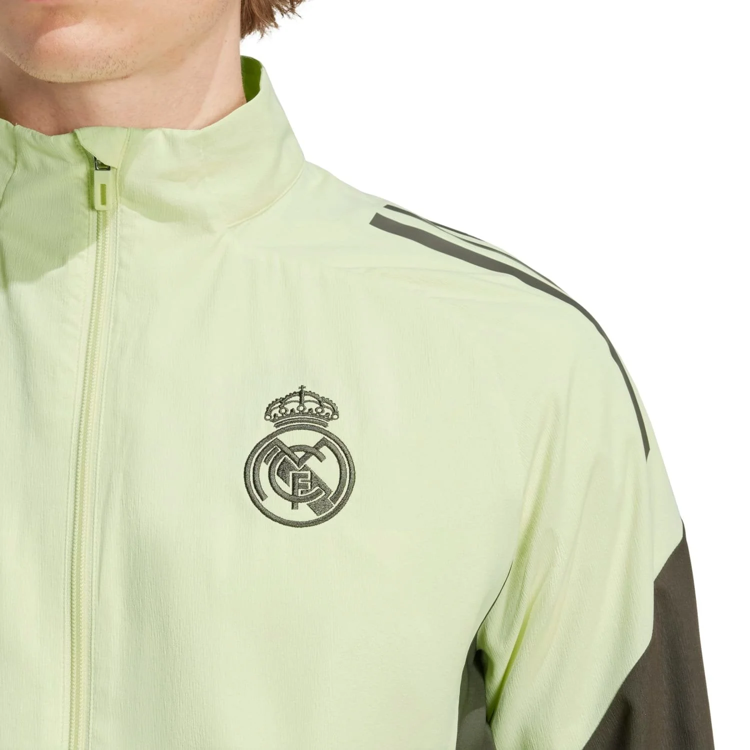 Mens adidas Training Tracksuit Jacket 25/26 Lime Green - Image 7