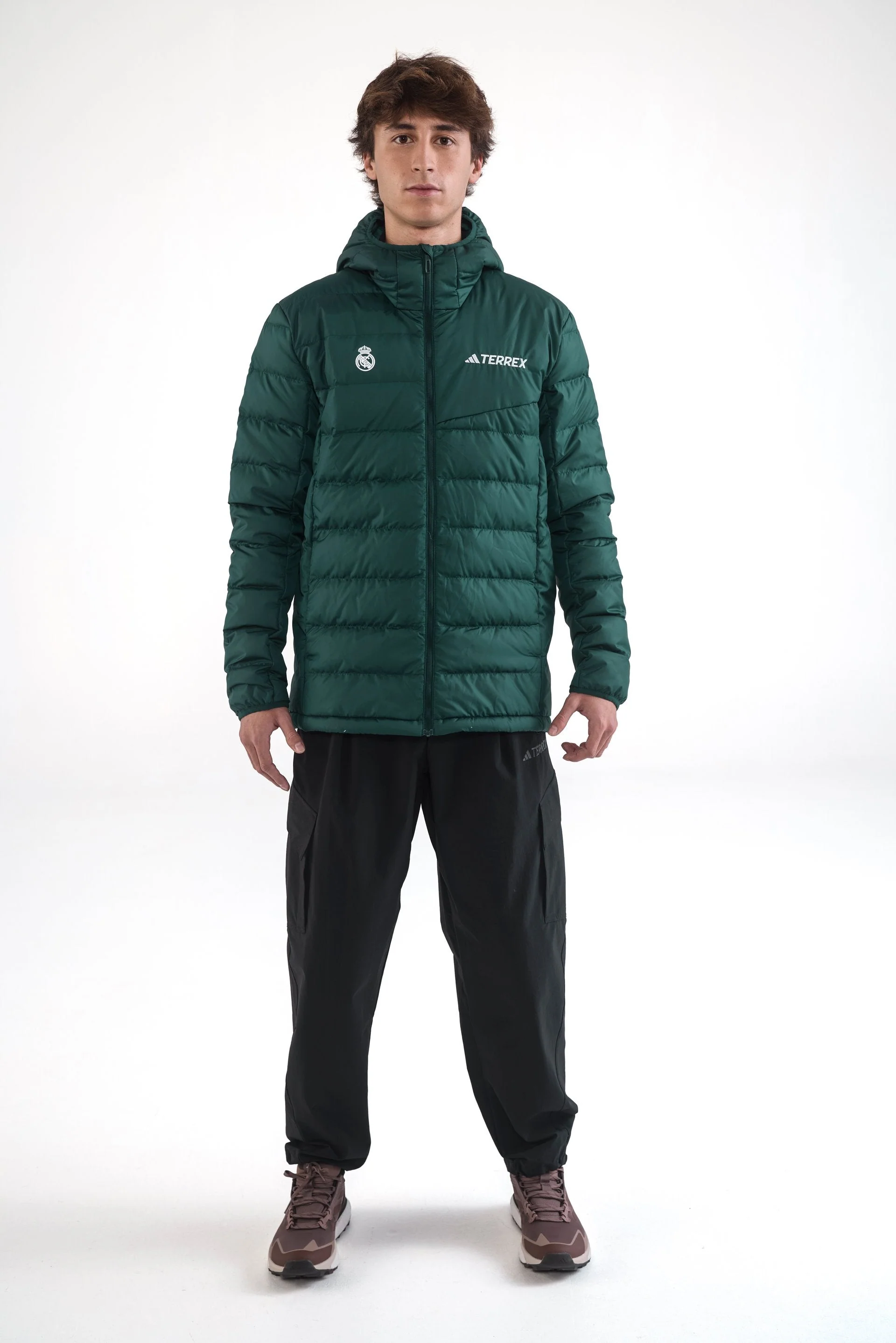 Mens adidas Terrex CLIMAWARM Rain Down Jacket Green - Image 2