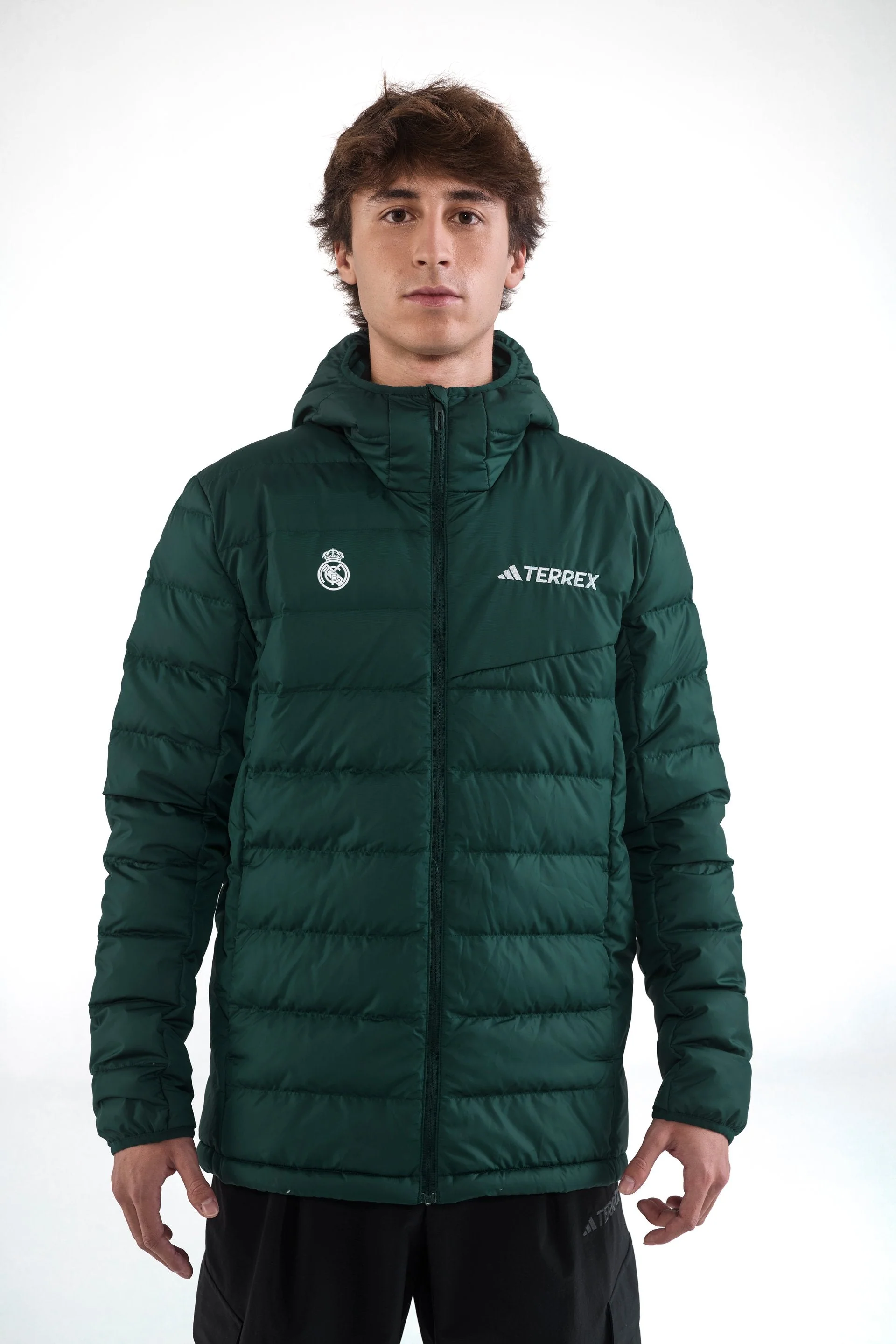 Mens adidas Terrex CLIMAWARM Rain Down Jacket Green - Image 4
